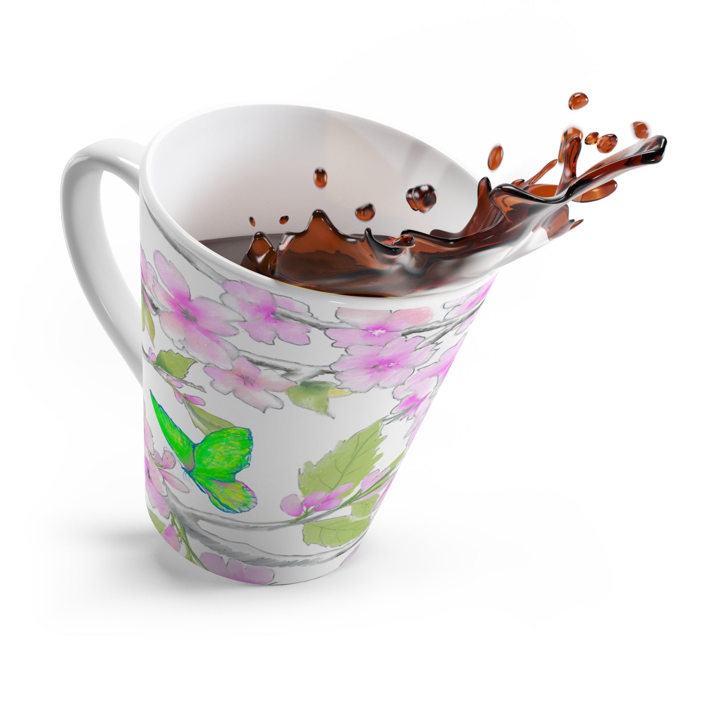 Butterfly Swing Latte Mug Green, Yellow/Green