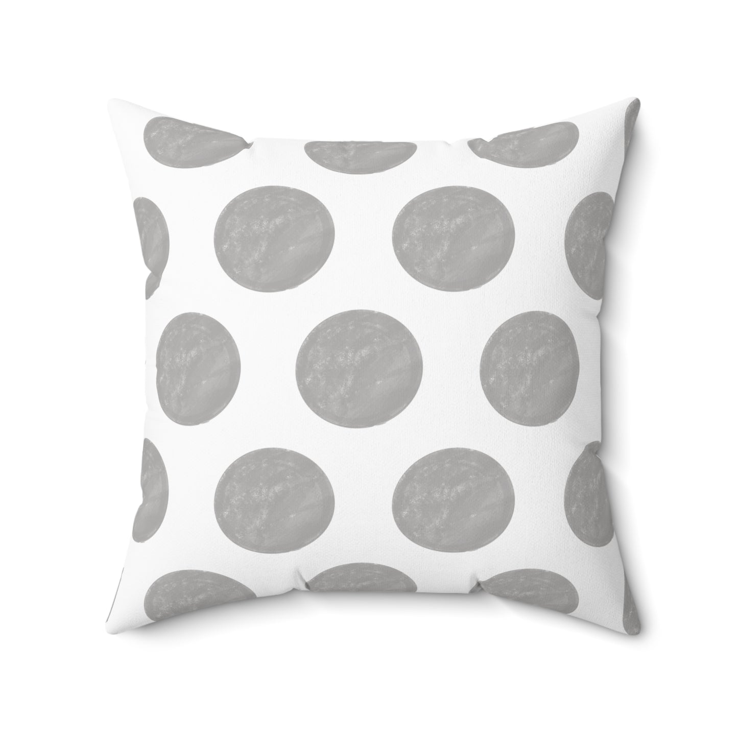 Polka Dot Palette Polyester Square Pillow Gray