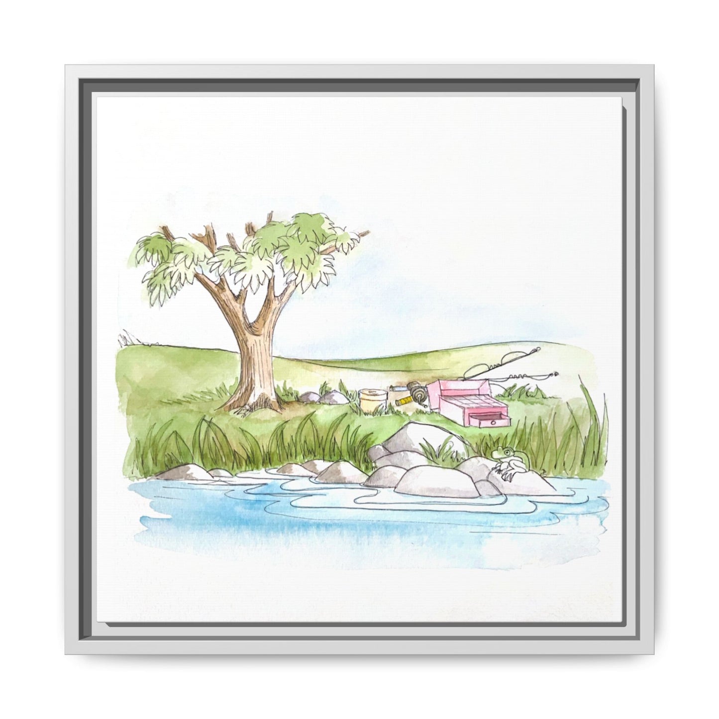 Kitty Fun Matte Canvas Framed
