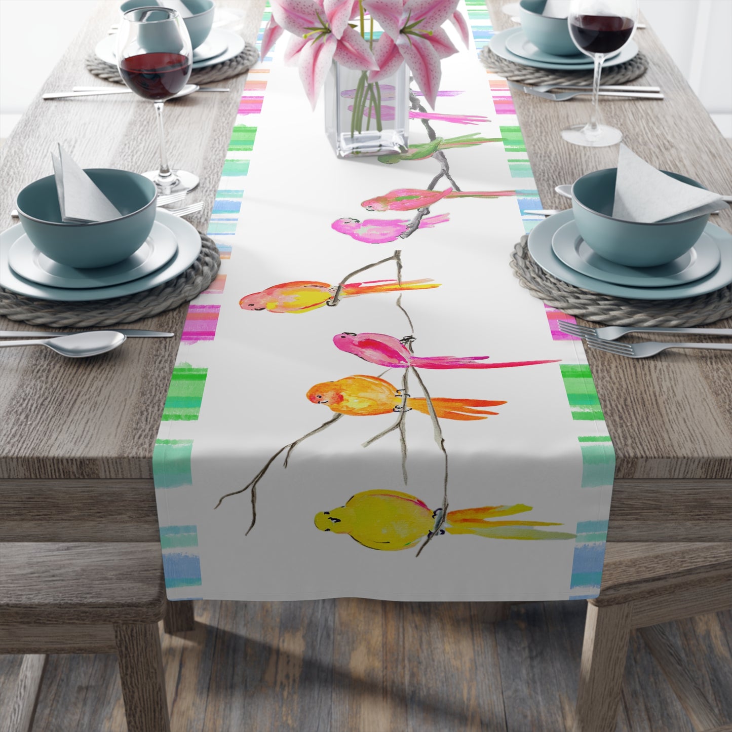 Jolly Birds Table Runner