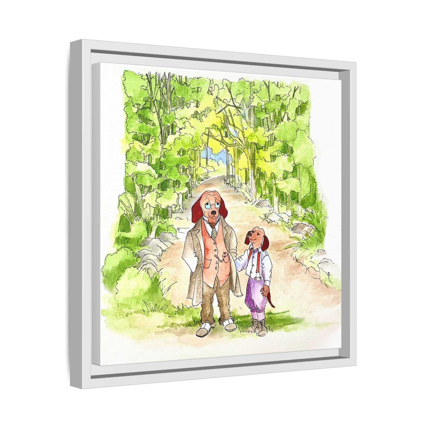 Dogi Fun Matte Canvas Framed