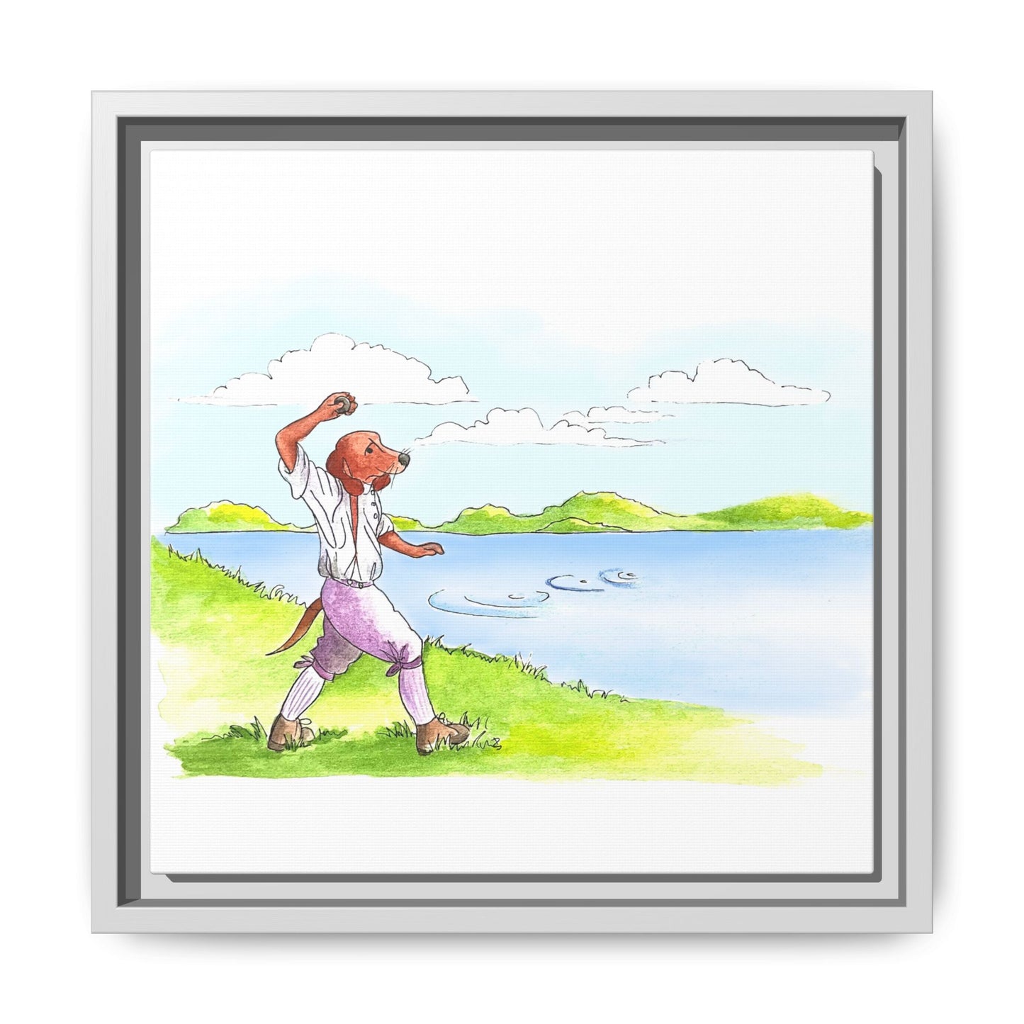 Dogi Fun Matte Canvas Framed