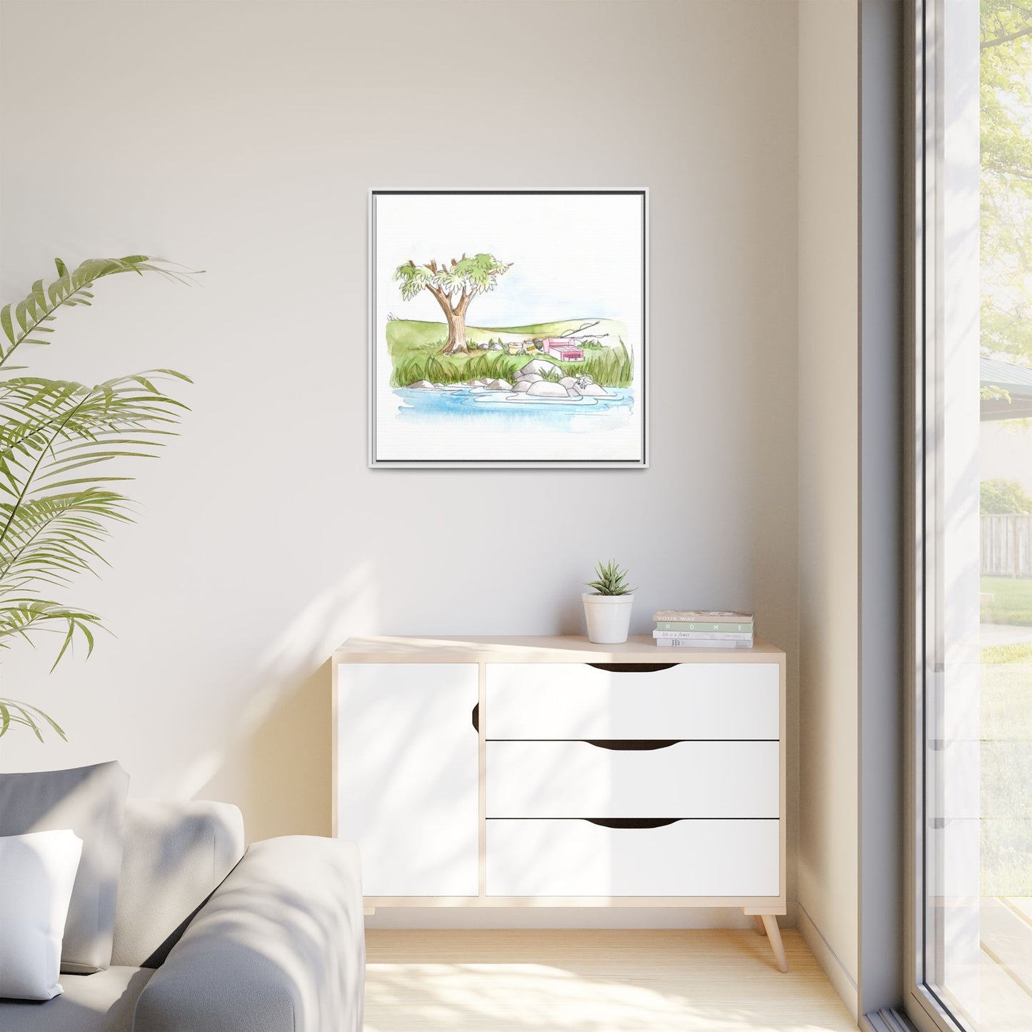 Kitty Fun Matte Canvas Framed