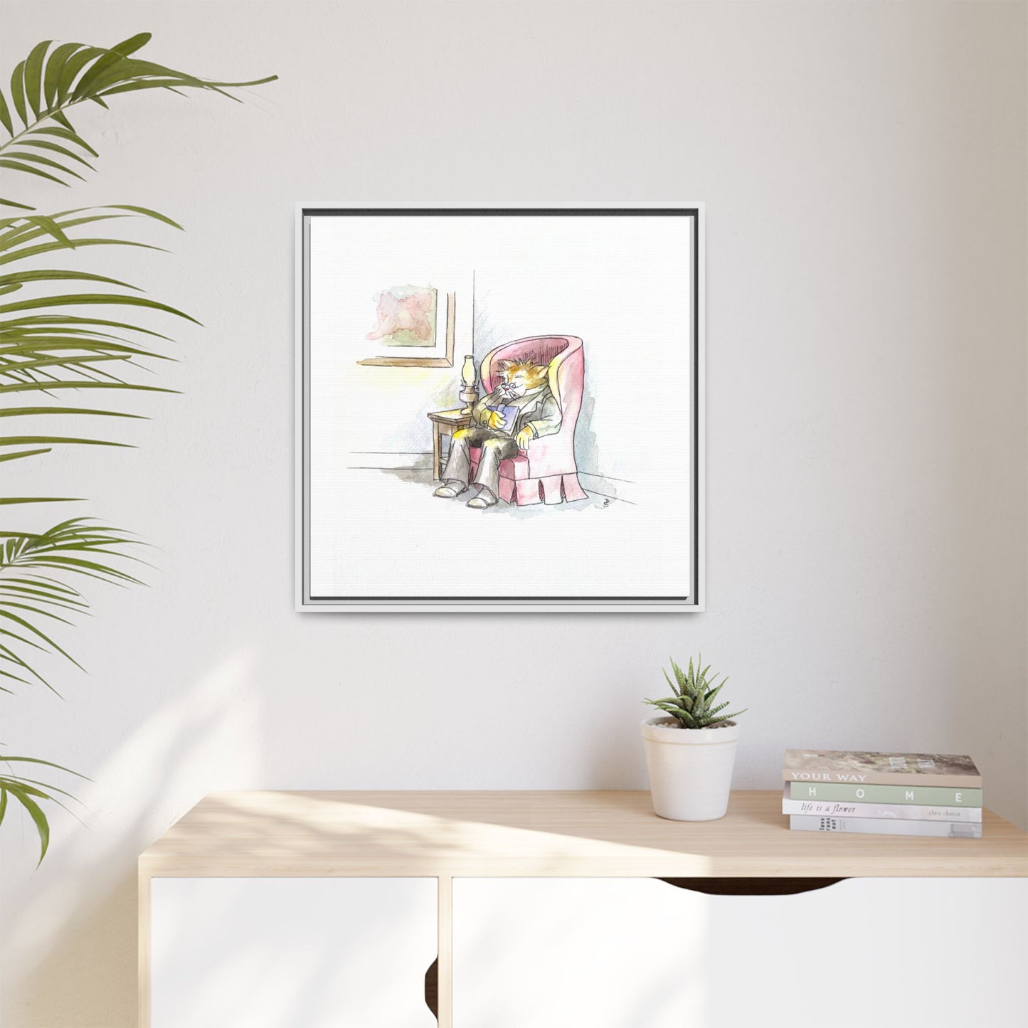 Kitty Fun Matte Canvas Framed