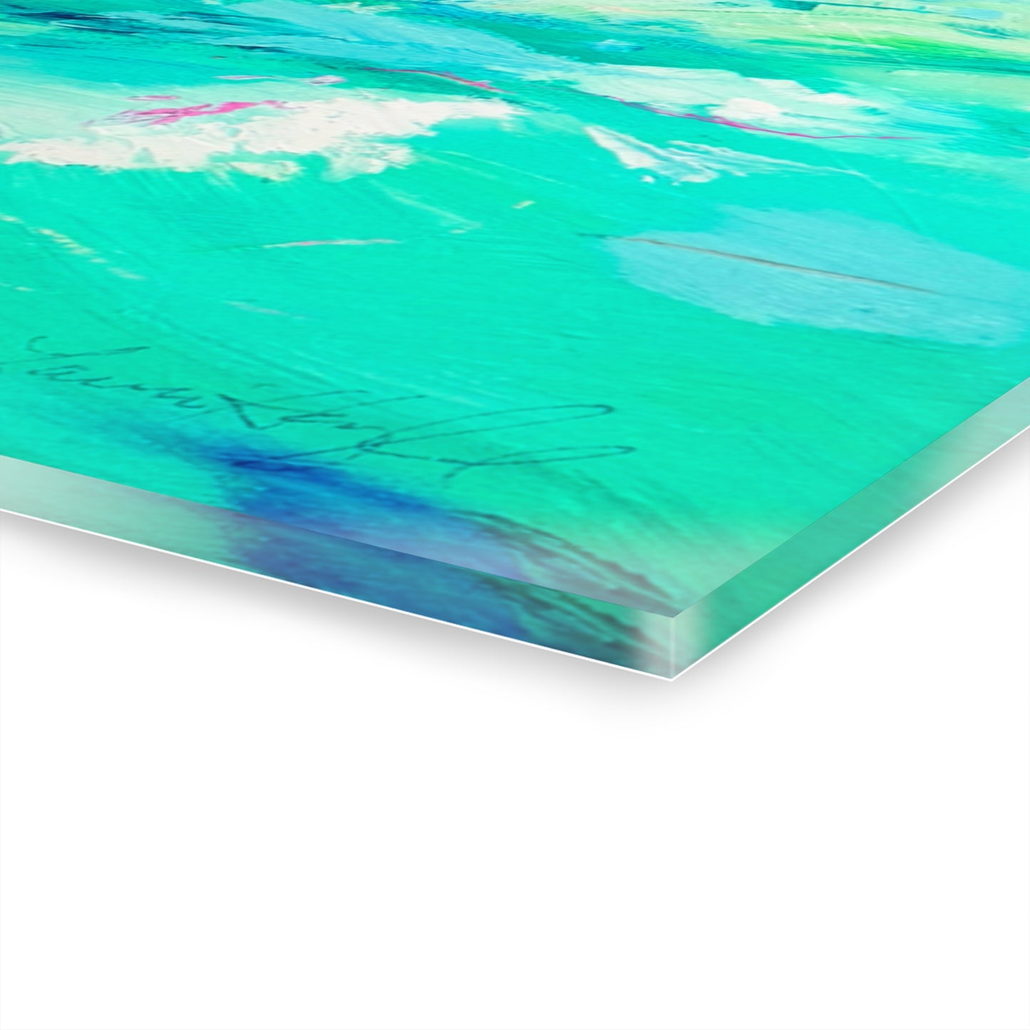 Acrylic Wall Art Ocean's Embrace Pink sky