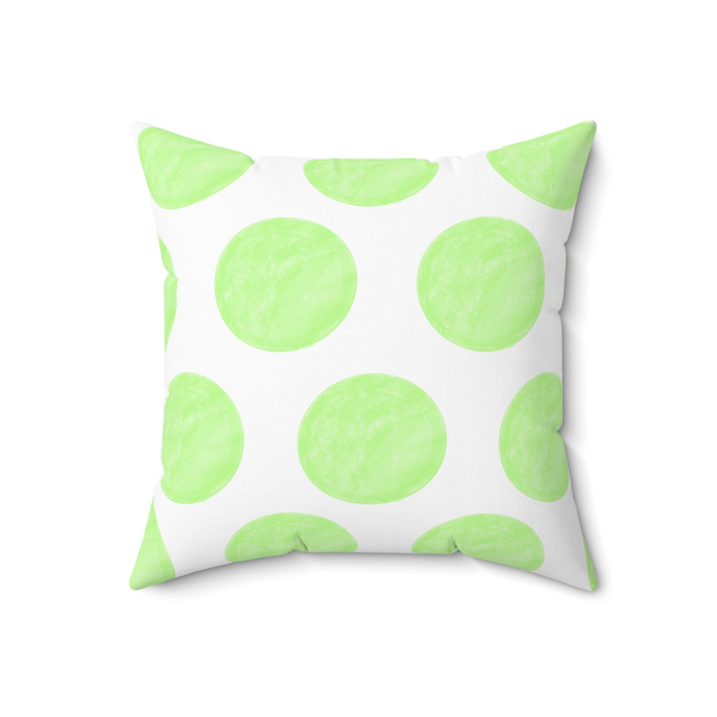 Polka Dot Palette Polyester Square Pillow light green