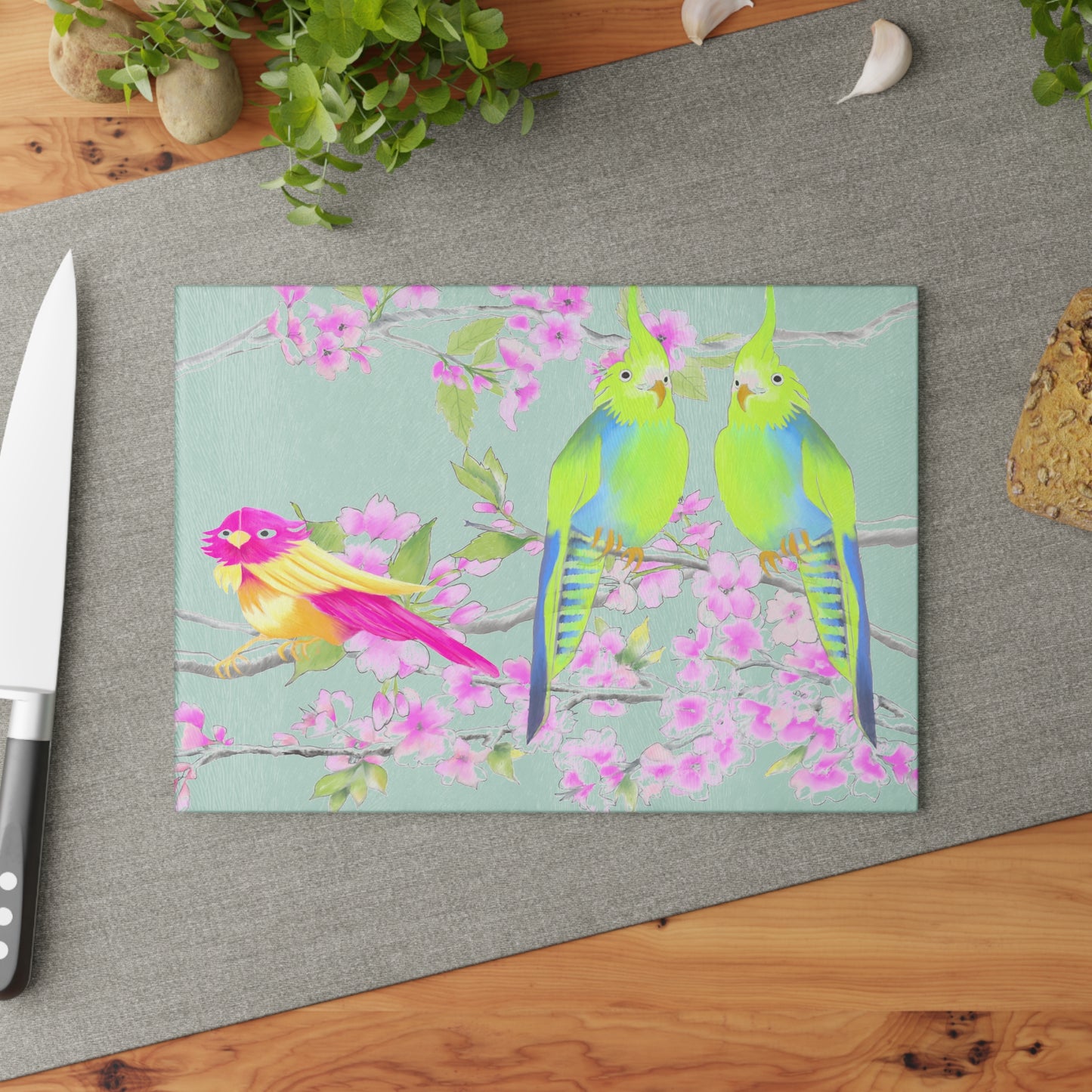 Glass Cutting Boards Cherry Chirp