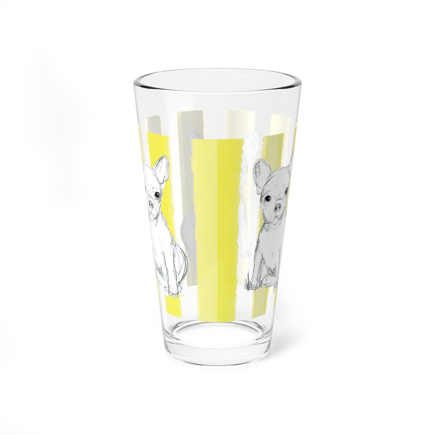 Dogi Fun Pint Glass, 16oz Chihuahuas