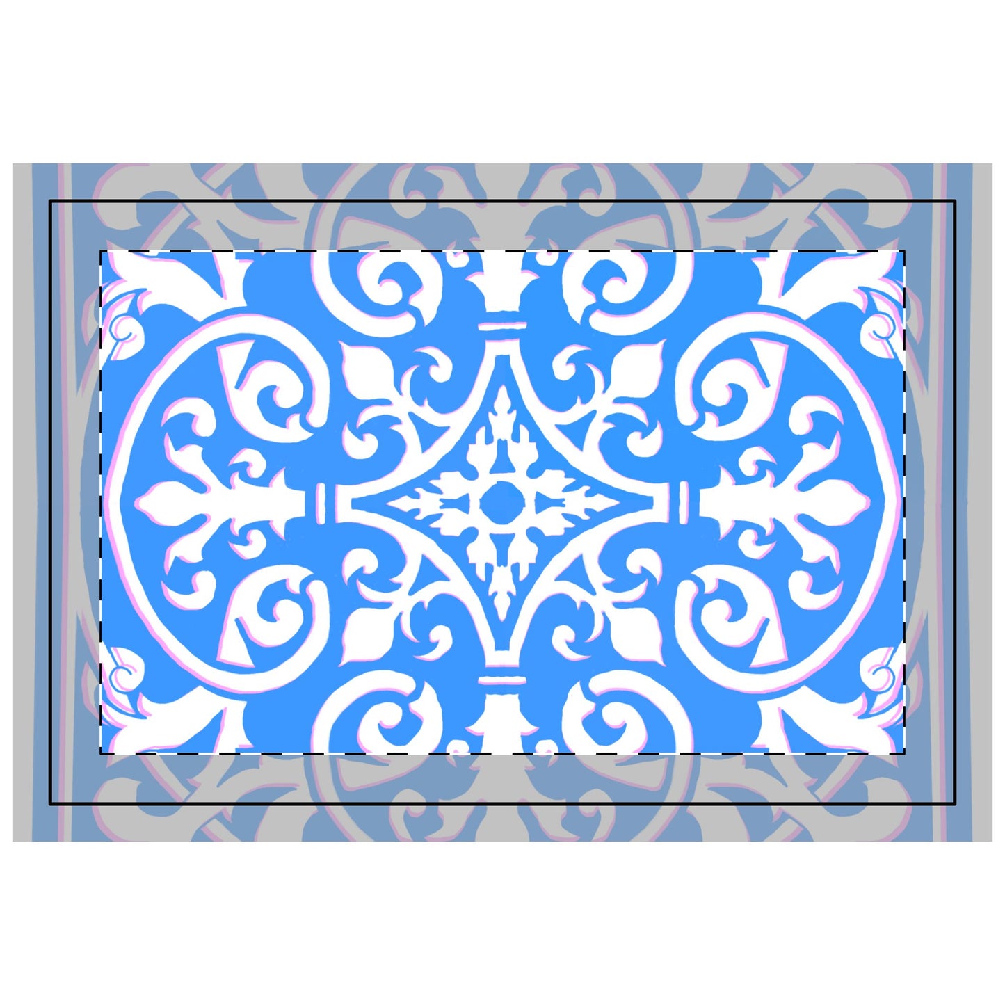 Quilted Placemat Hand-Drawn Classic