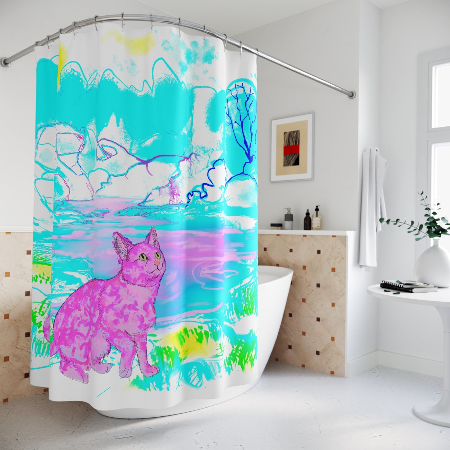 Kitty Fun Shower Curtains