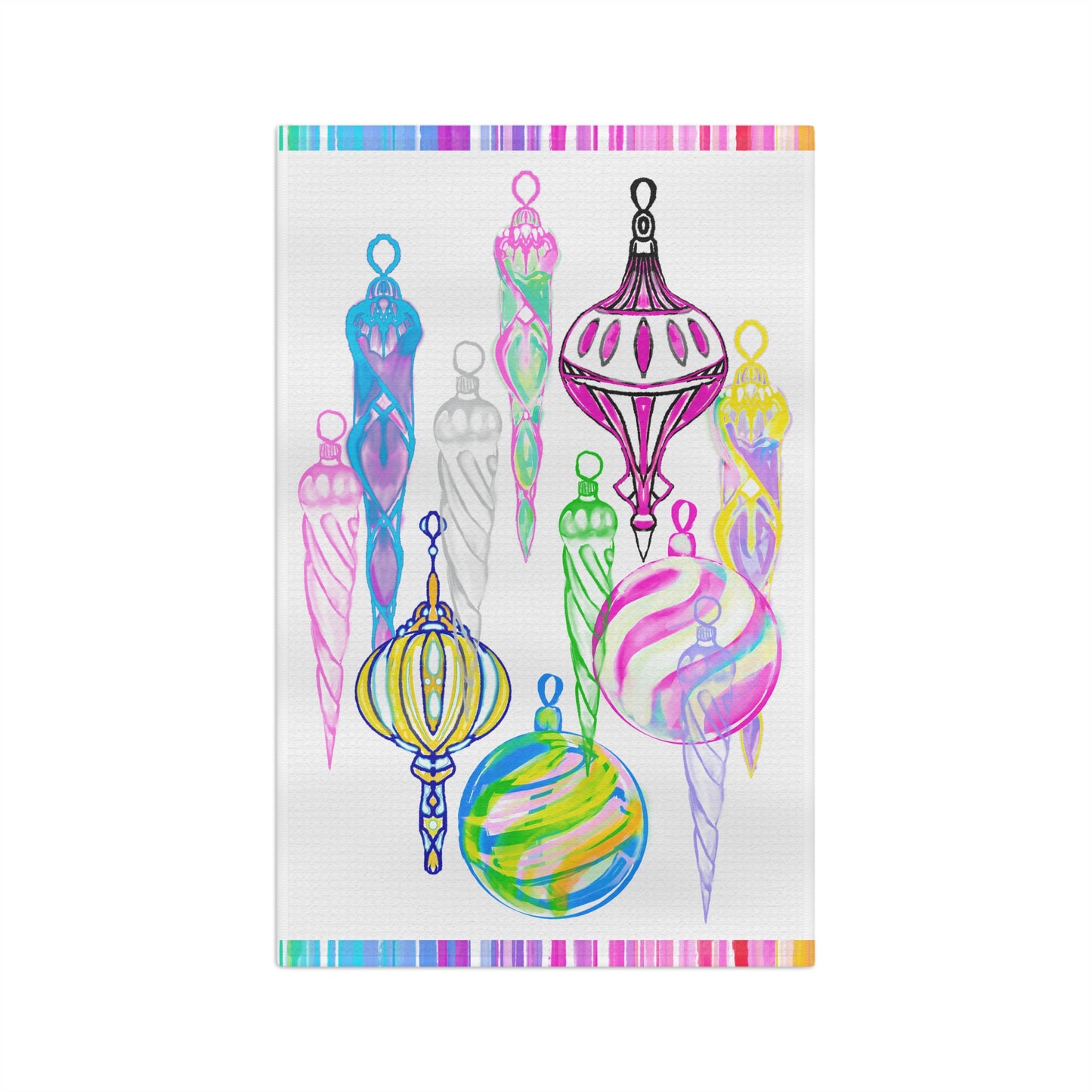 Dish Towels Microfiber Christmas Watercolor Joy
