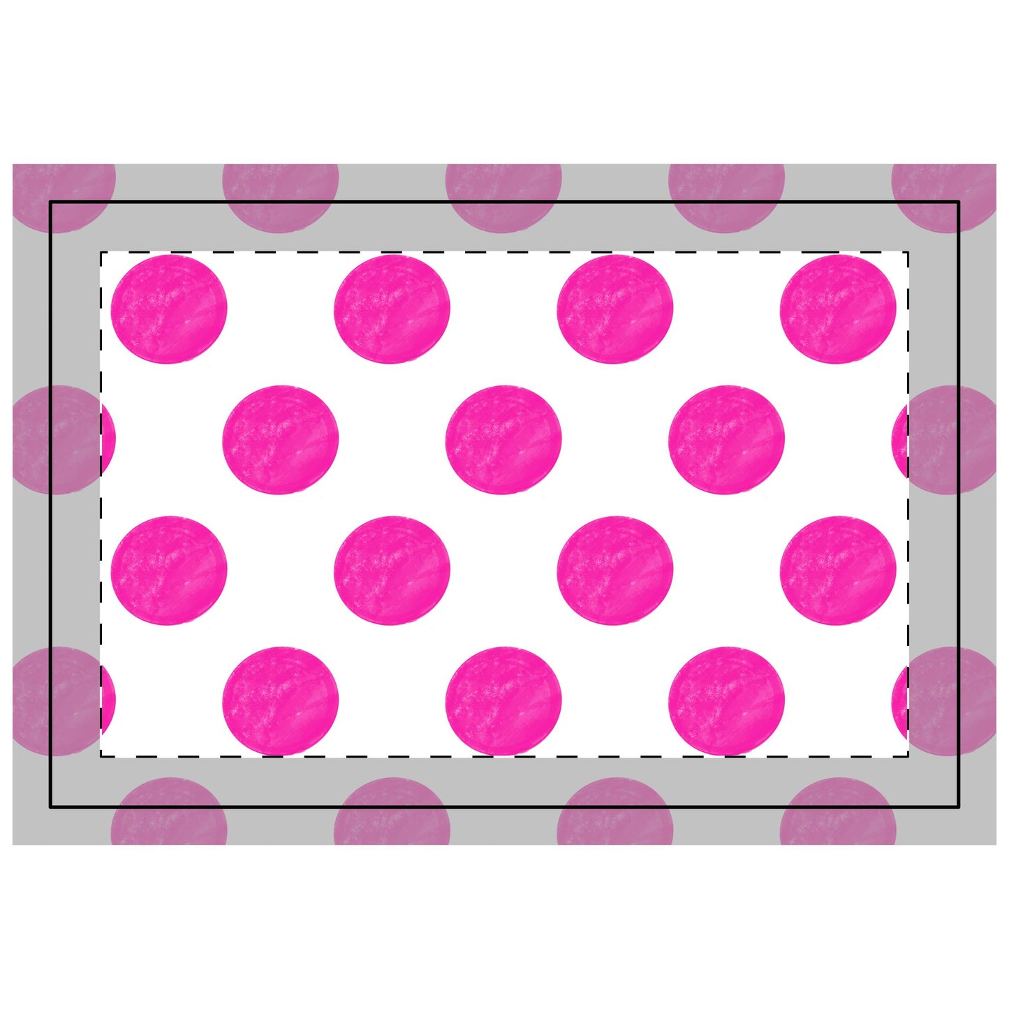 Polka Dot polyester Quilted Placemat- Polka Dot Fuchsia