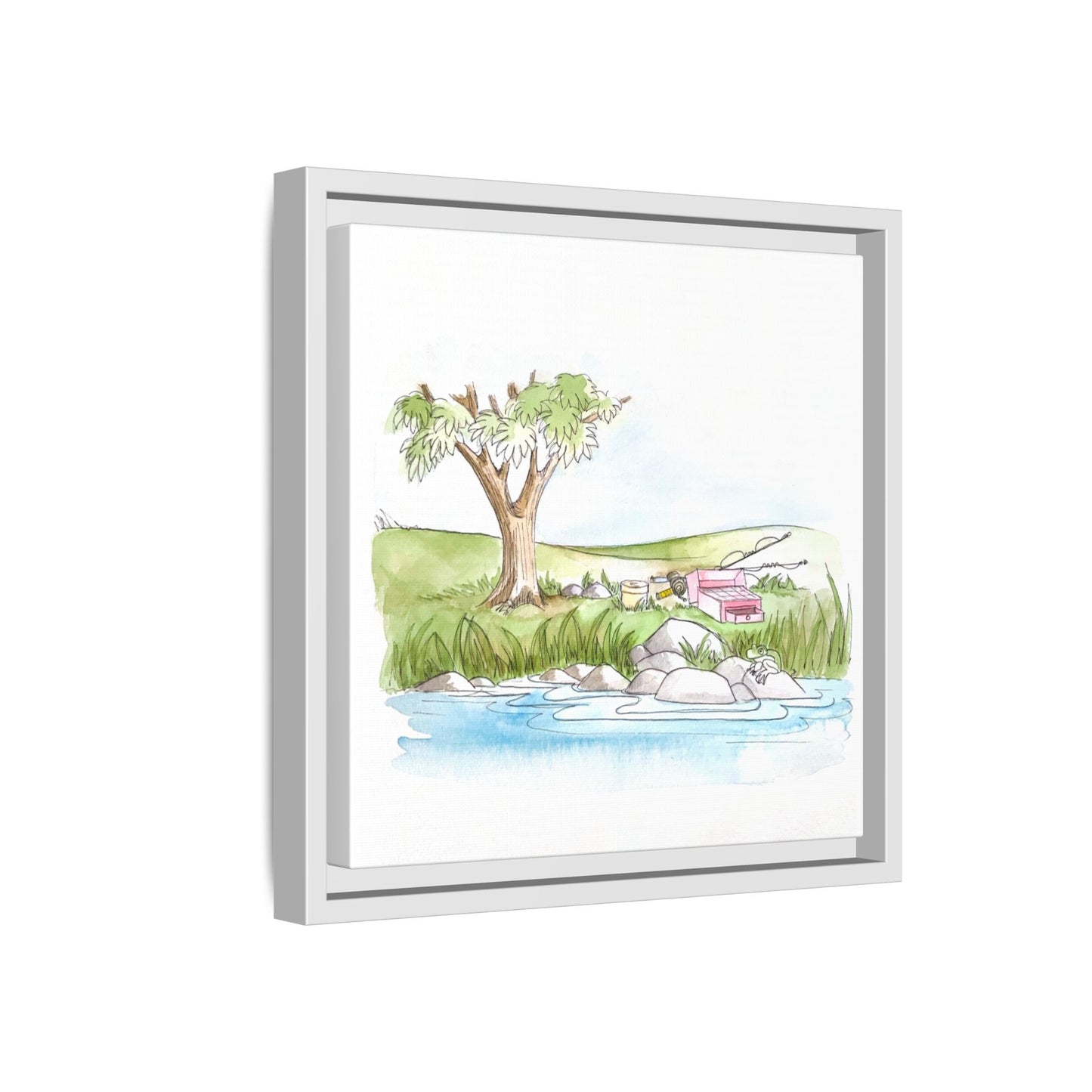 Kitty Fun Matte Canvas Framed
