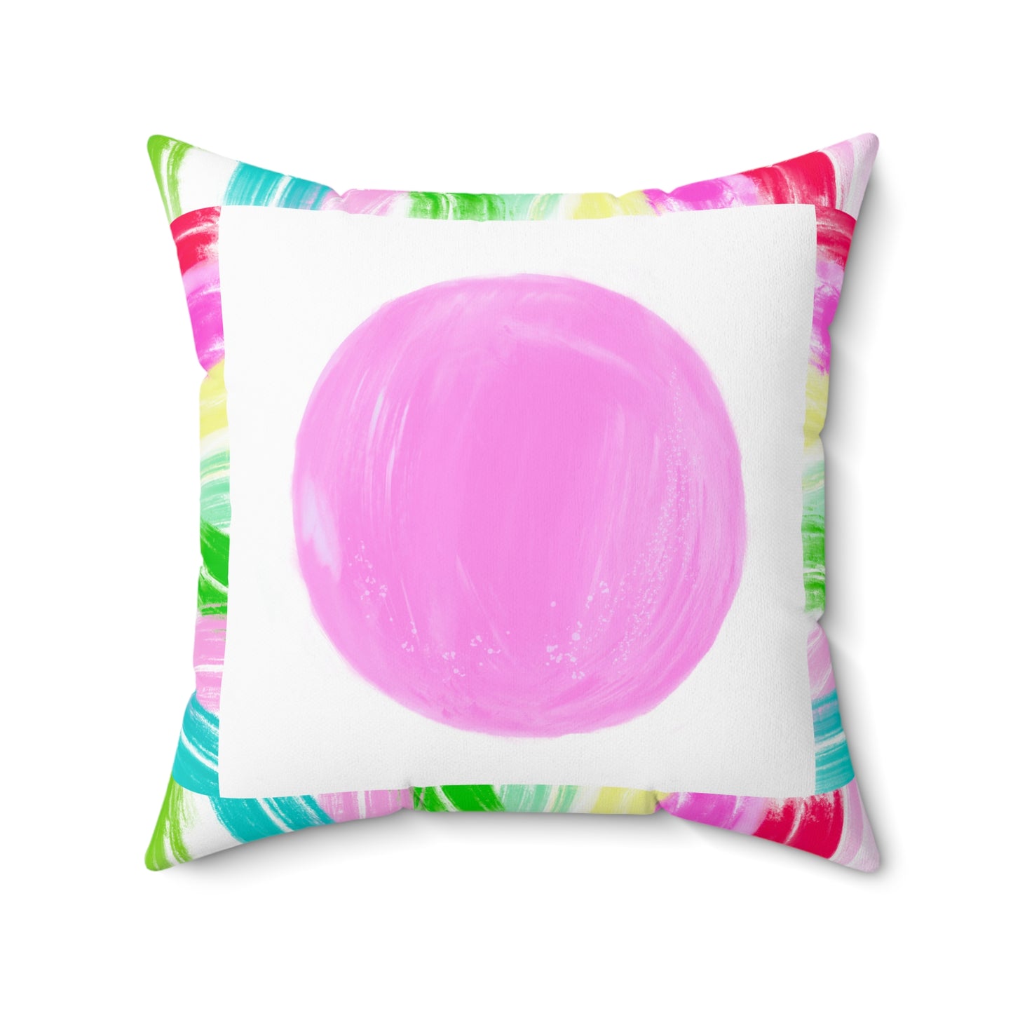Mega Dot Polyester Square Pillow Birds