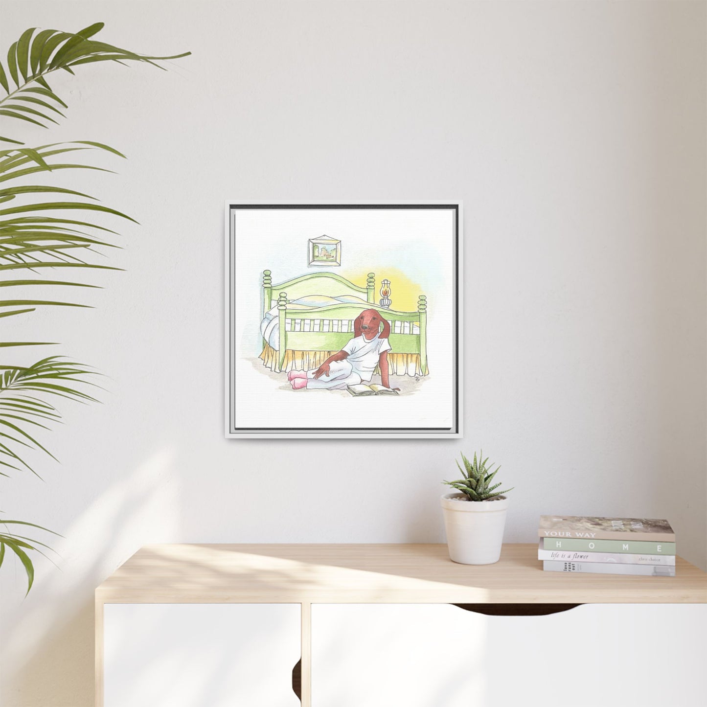 Dogi Fun Matte Canvas Framed