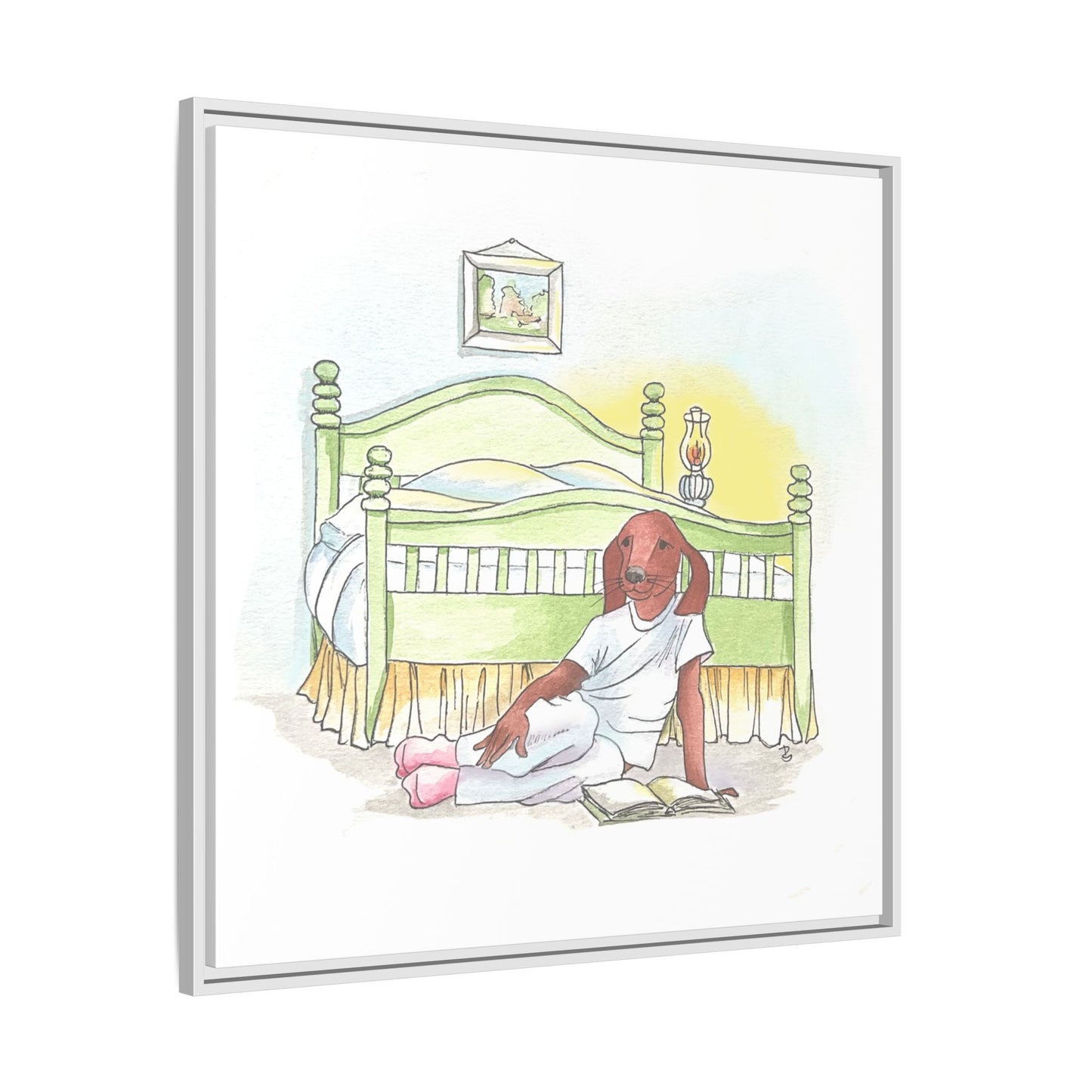 Dogi Fun Matte Canvas Framed