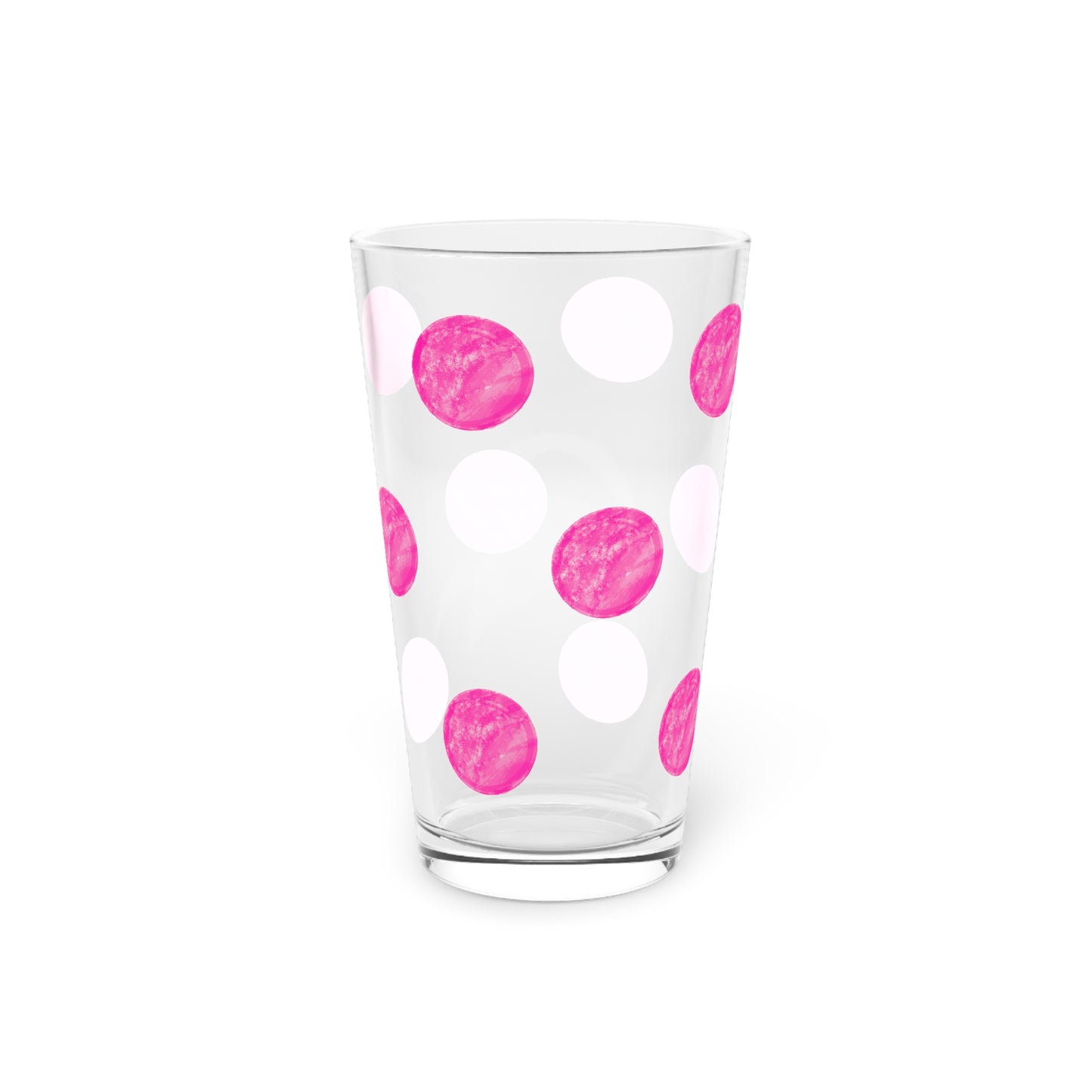 Polka Dot in Fuchsia, Pint Glass, 16oz