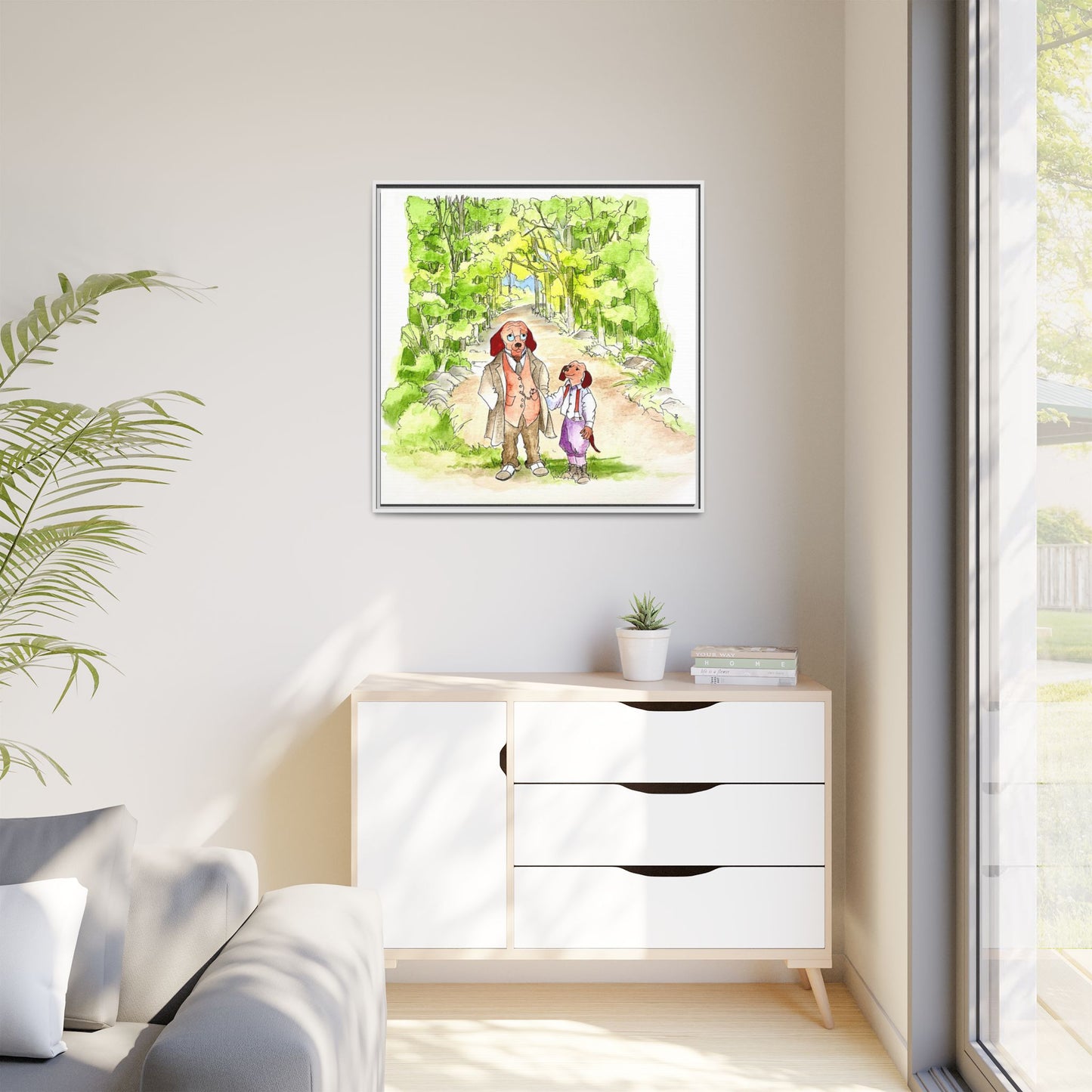 Dogi Fun Matte Canvas Framed