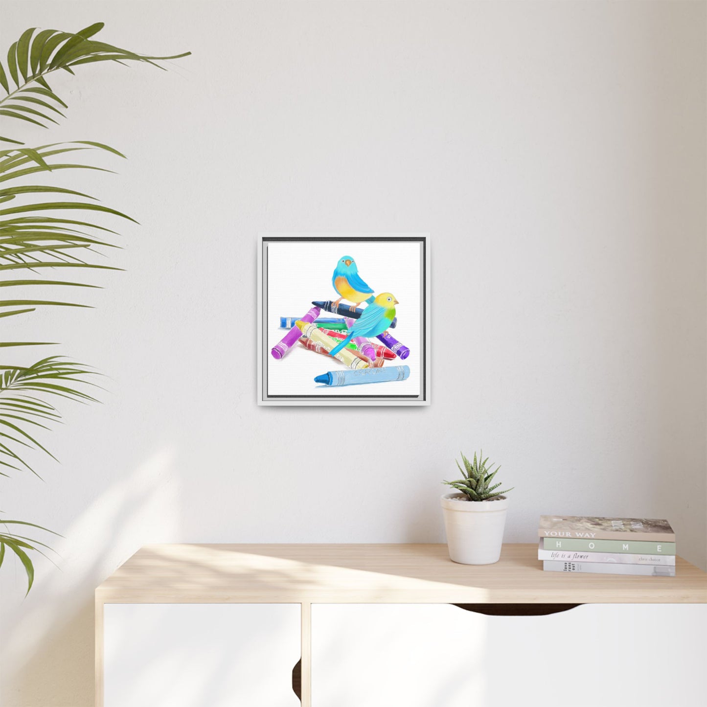 Jolly Birds Matte Canvas Framed