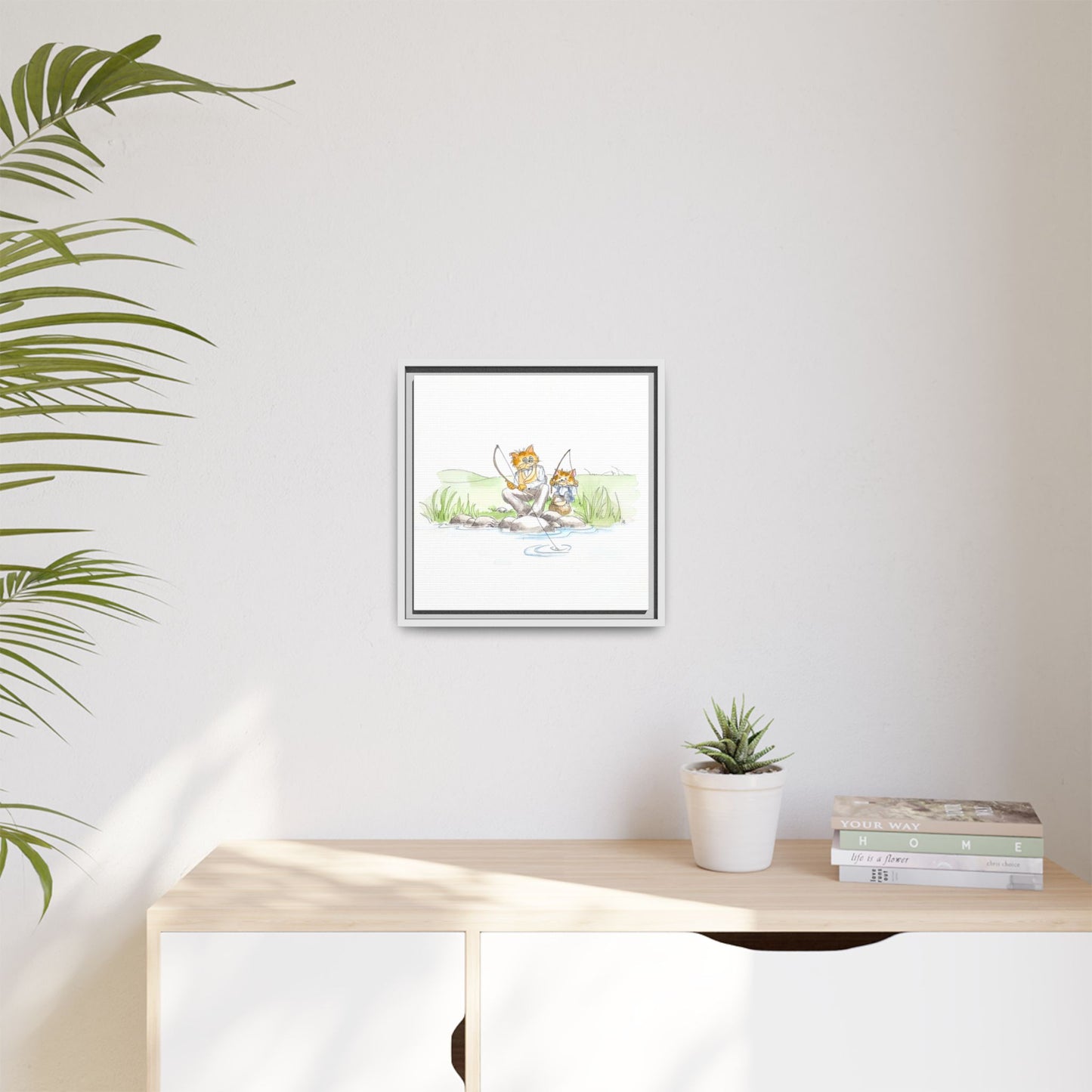 Kitty Fun Matte Canvas Framed