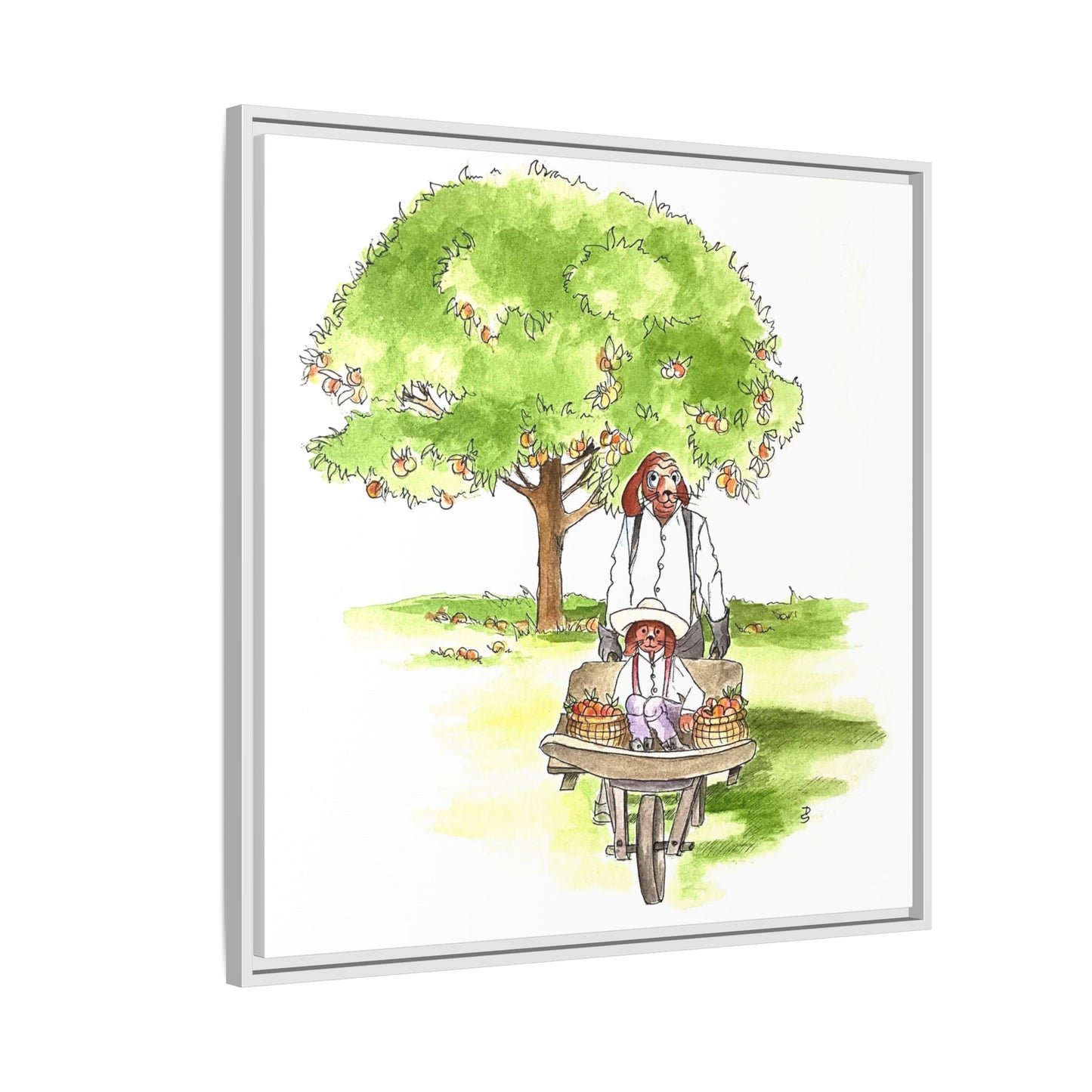 Dogi Fun Matte Canvas Framed