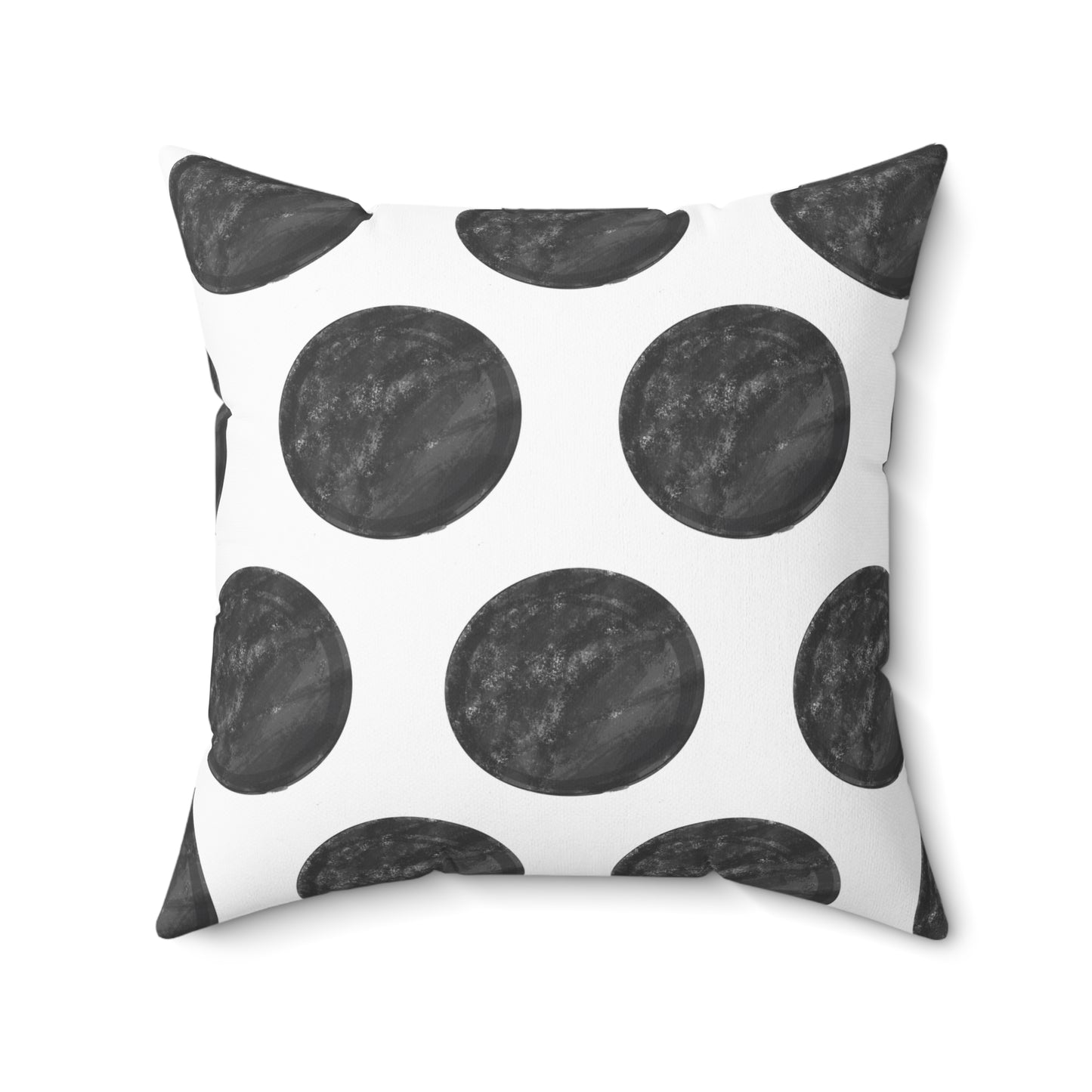Polka Dot Palette Polyester Square Pillow black