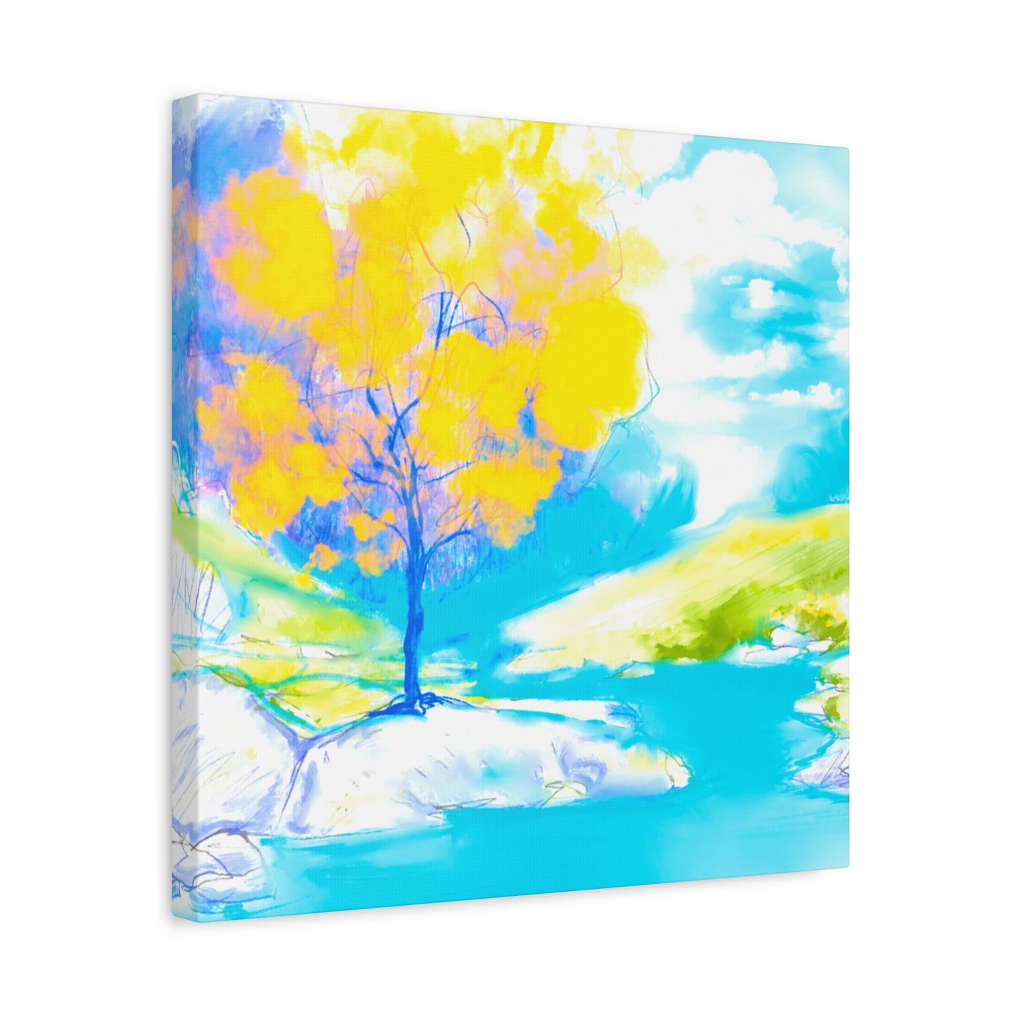 Joyful Landscape Matte Canvas, Stretched, 1.25"
