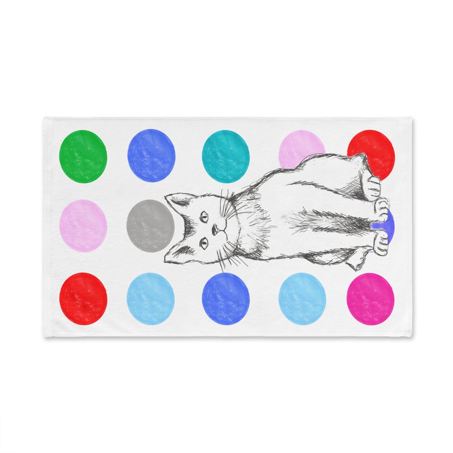 Kitty Fun Hand Towel Multi-Color