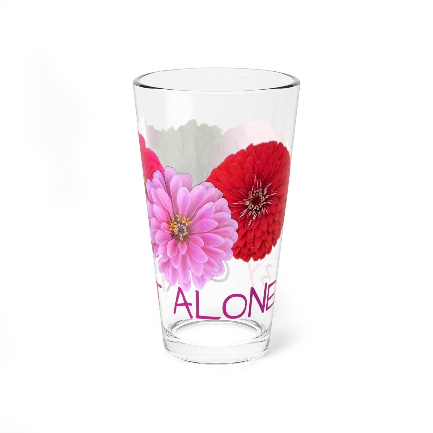 Zinnia Pint Glass "By Christ Alone"