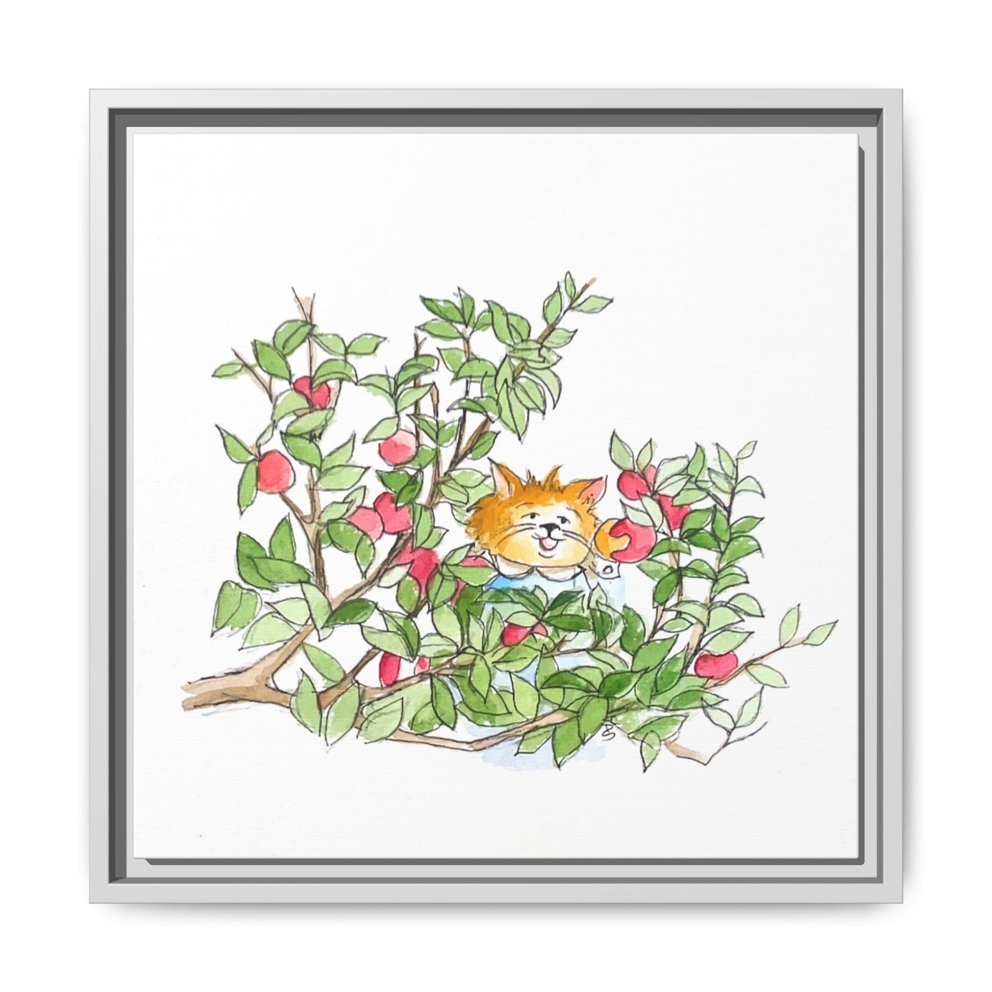Kitty Fun Matte Canvas Framed