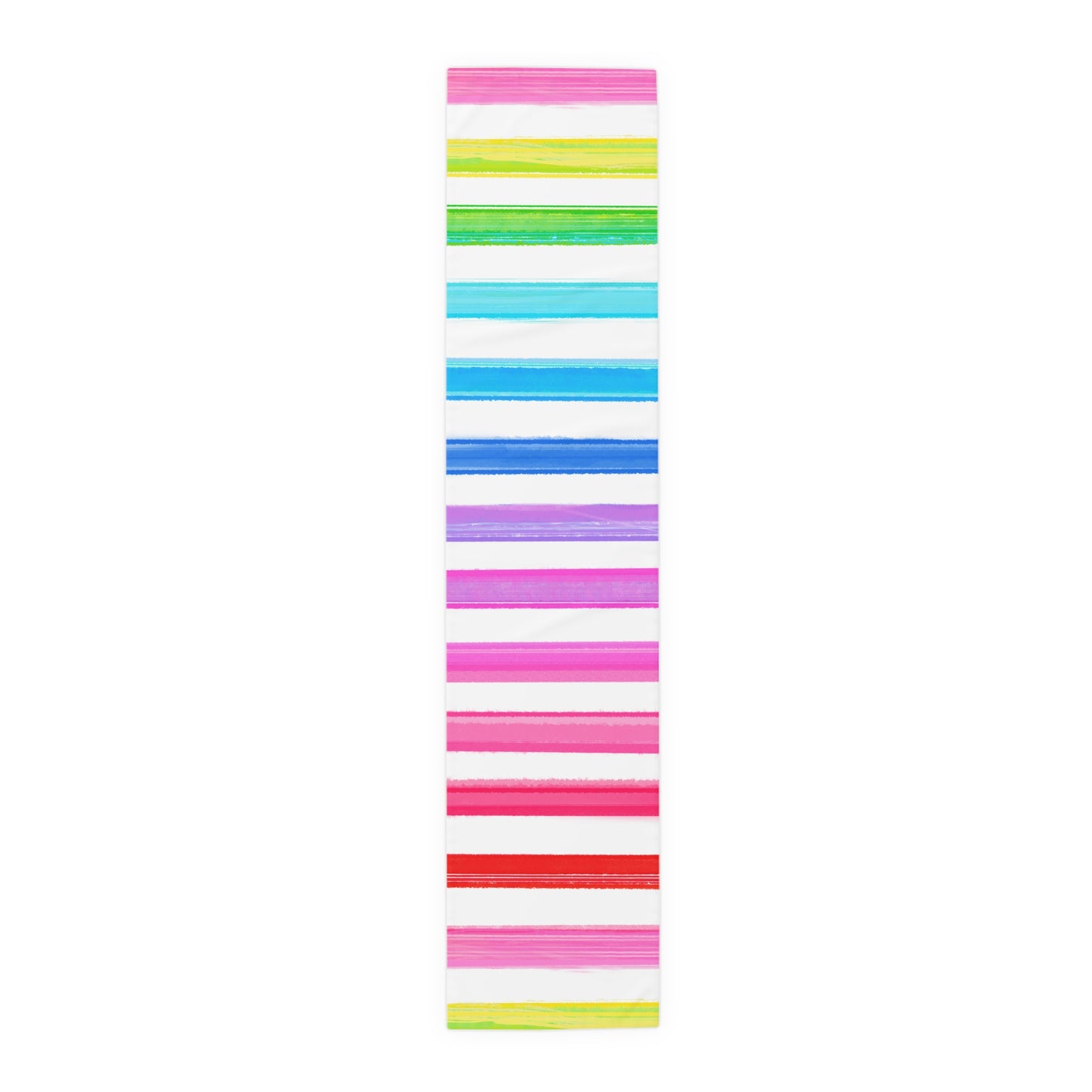Watercolor Stripe Table Runner, Multi color 16" x72"