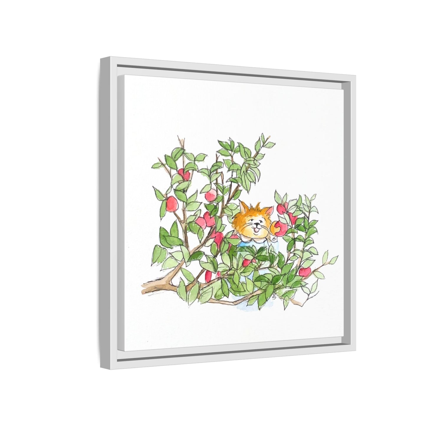 Kitty Fun Matte Canvas Framed