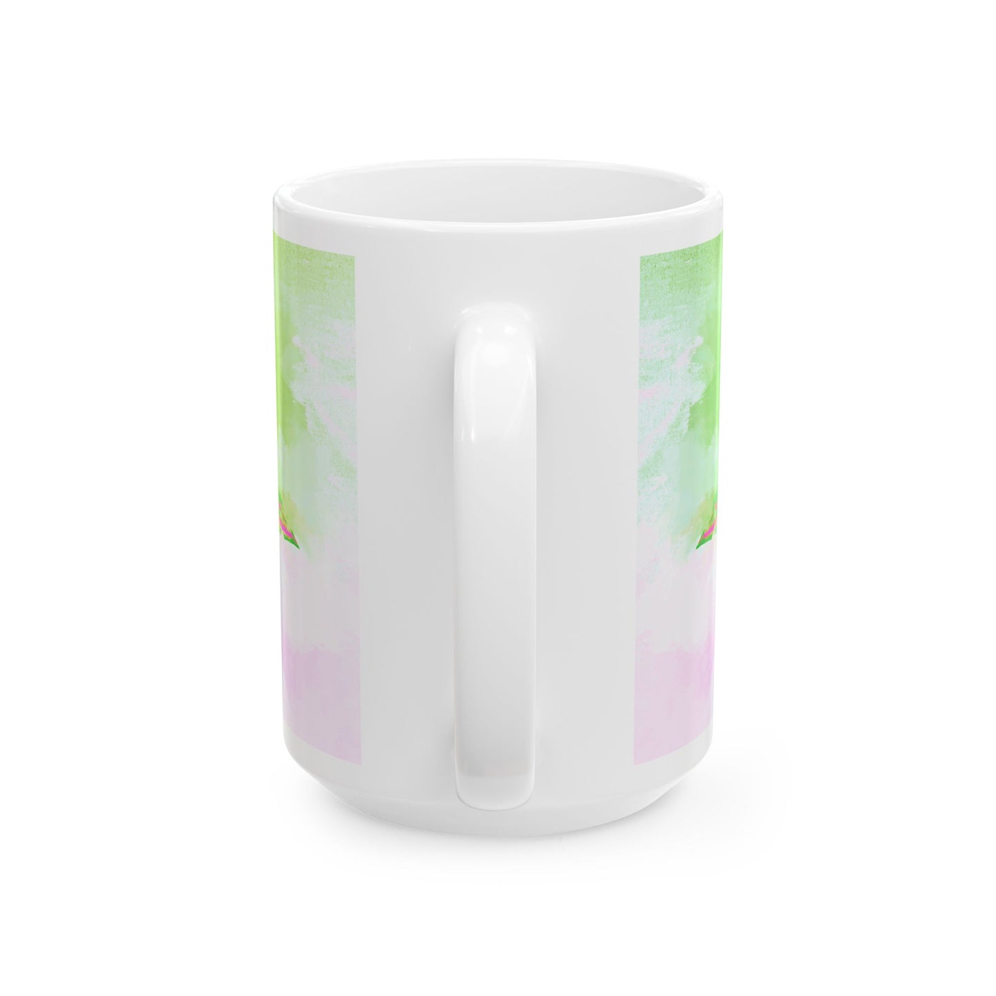 Zinnia Color Splash Mug Green “Dare to Be Humble”