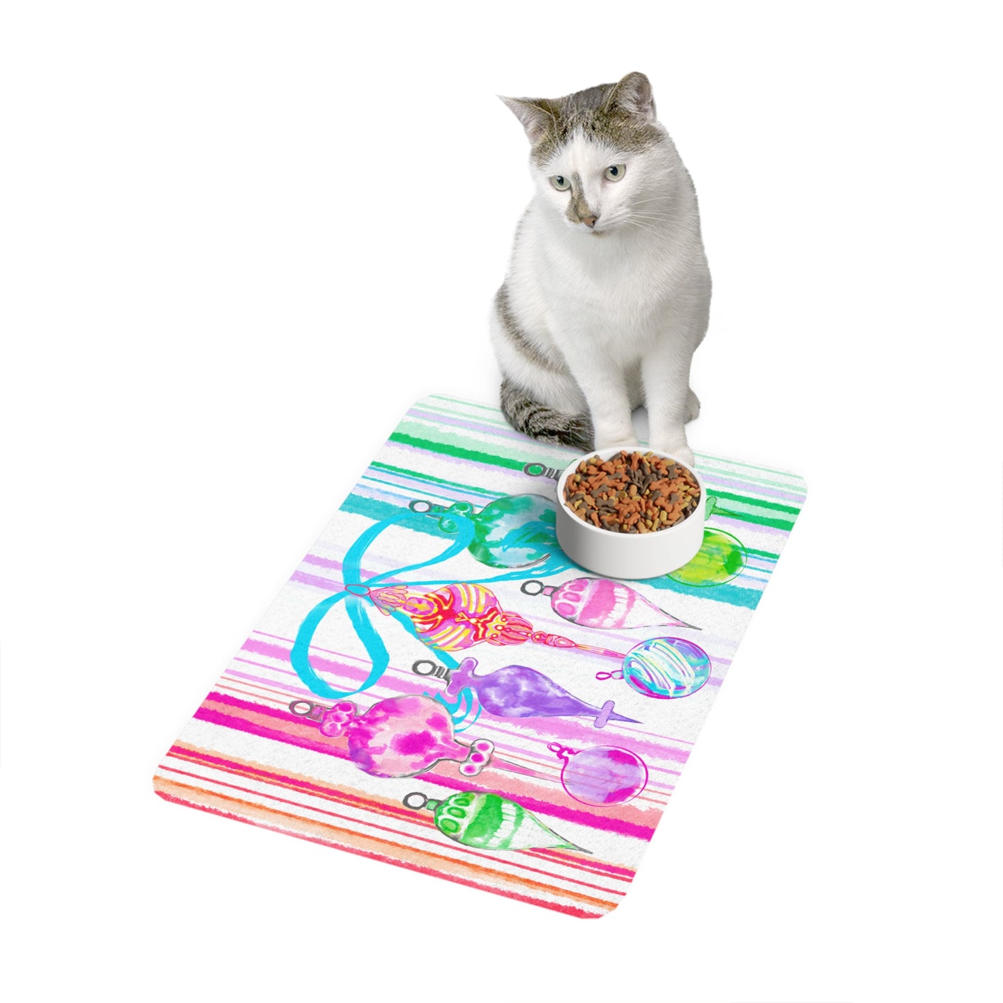 Pet Food Mat Merry Meal Time