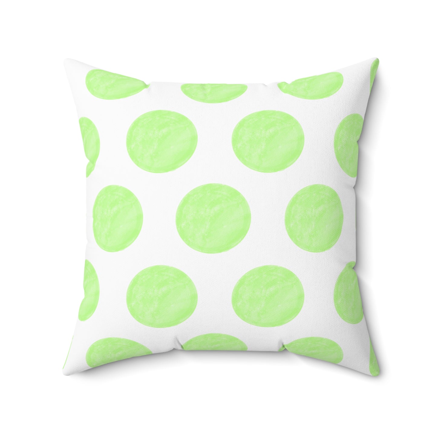 Polka Dot Palette Polyester Square Pillow Lime