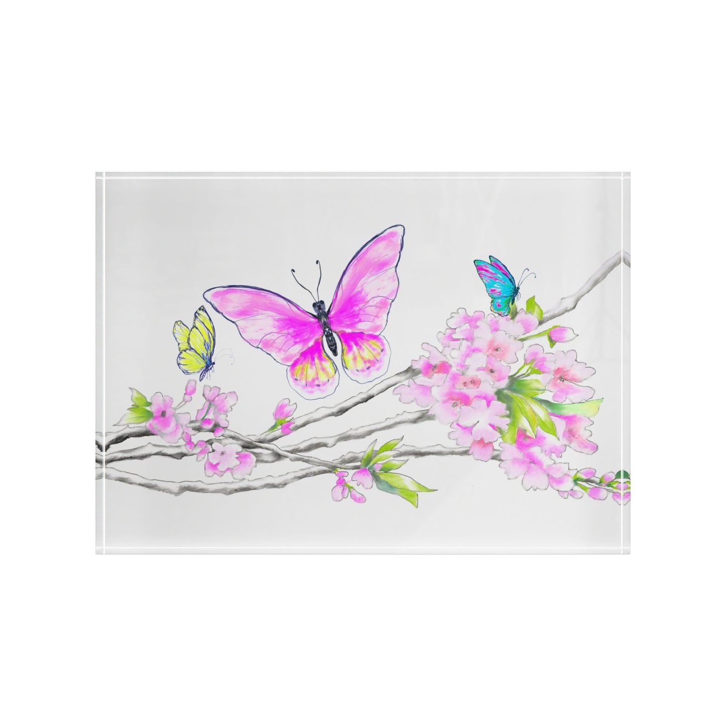 Blossom Whirl Acrylic Art Block