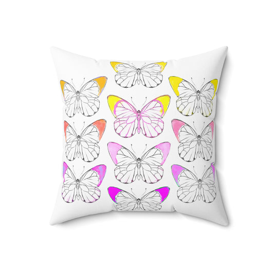Chroma Polyester Square Pillow " Hardships are chisels in God's hands...."