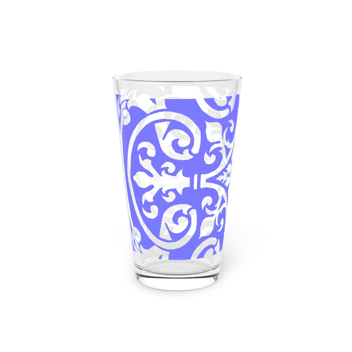 Scrollwork Pint Glass Lilac