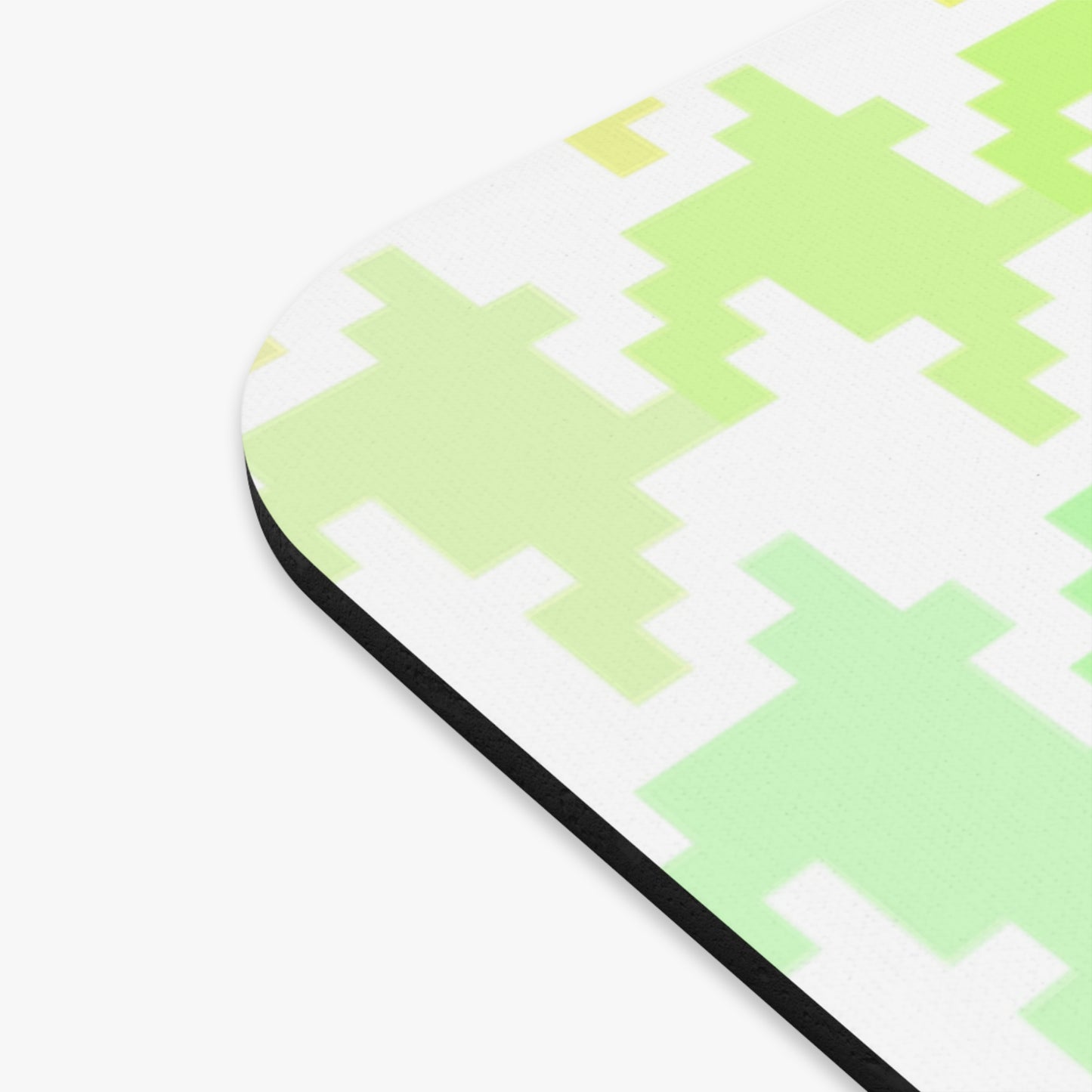Houndstooth Fun in Green and Aqua Mouse Pad