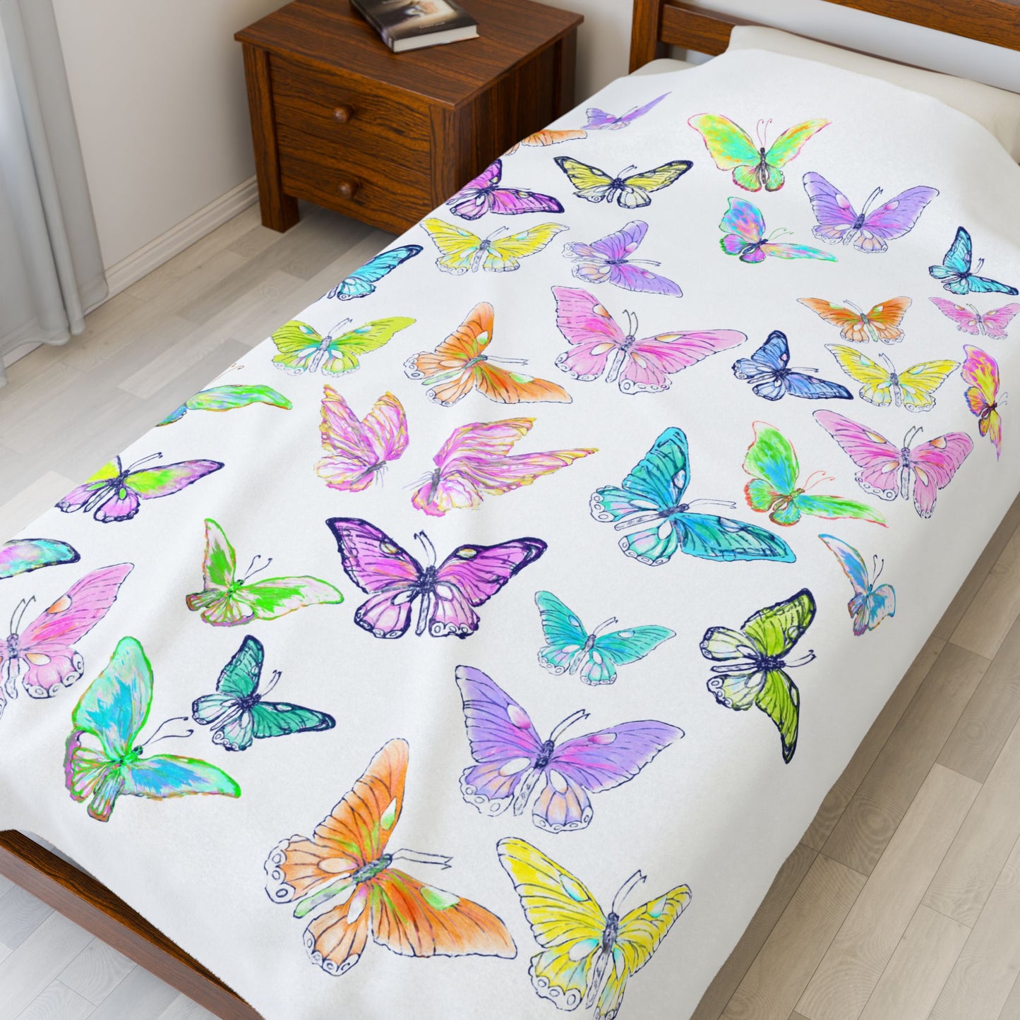 Butterfly Jive Velveteen Plush Blanket