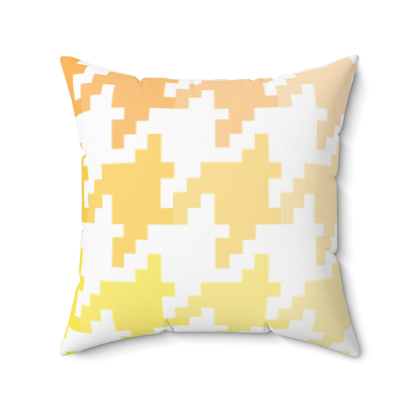 Hounds Tooth Fun Pillow Orange/Yellow