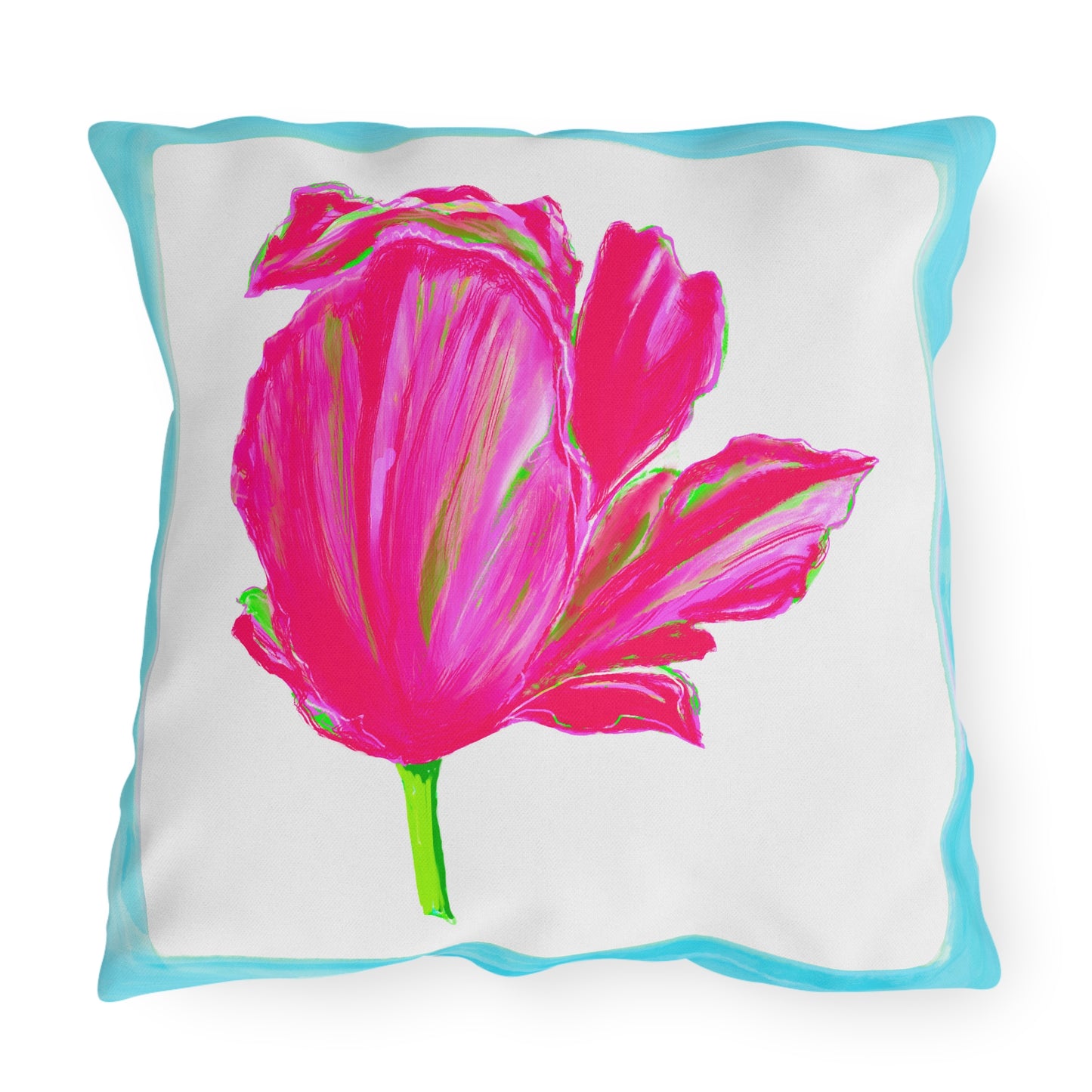 Vibrant Tulips Outdoor Pillows
