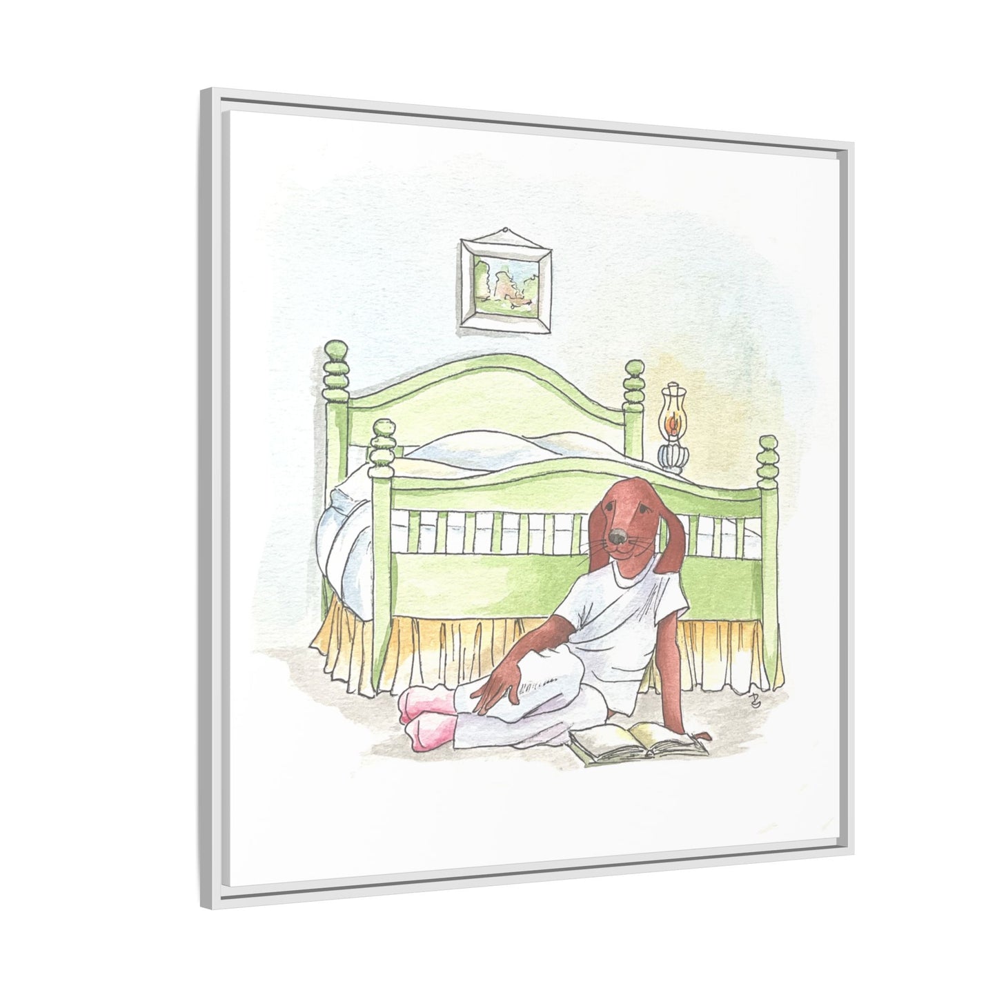 Dogi Fun Matte Canvas Framed