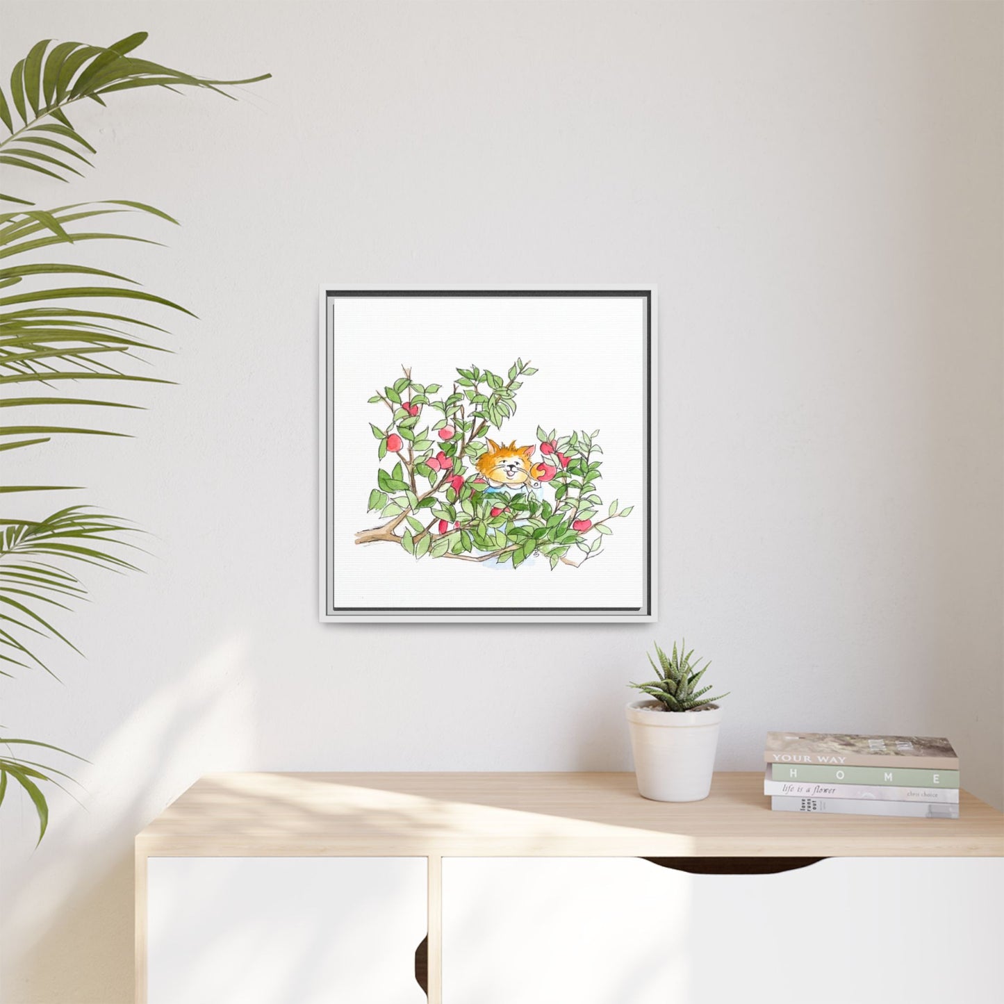 Kitty Fun Matte Canvas Framed
