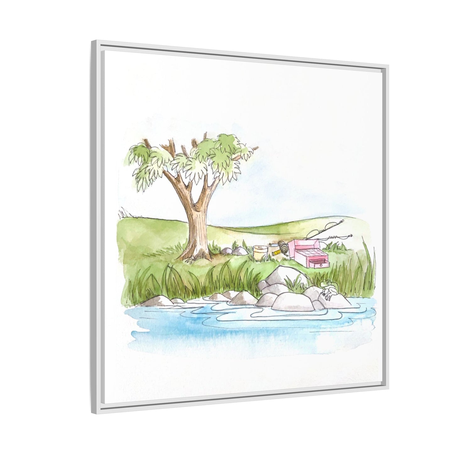 Kitty Fun Matte Canvas Framed