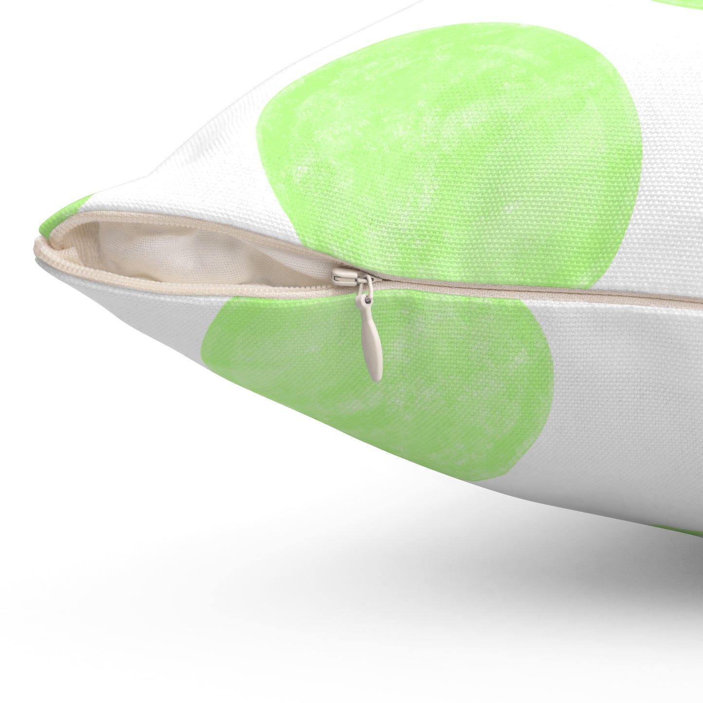 Polka Dot Palette Polyester Square Pillow light green