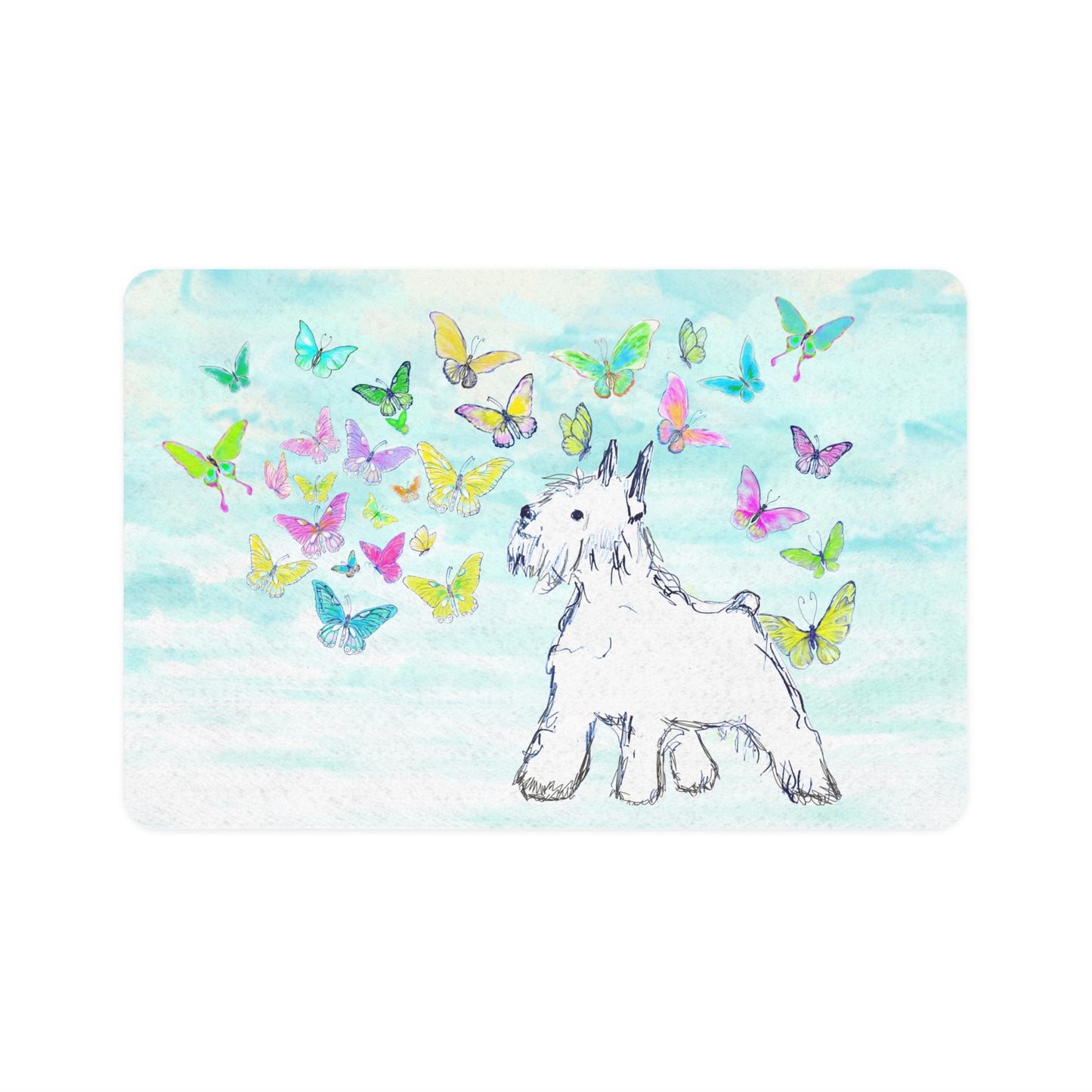 Dogi Butterfly Flutter Pet Food Mat Schnauzer