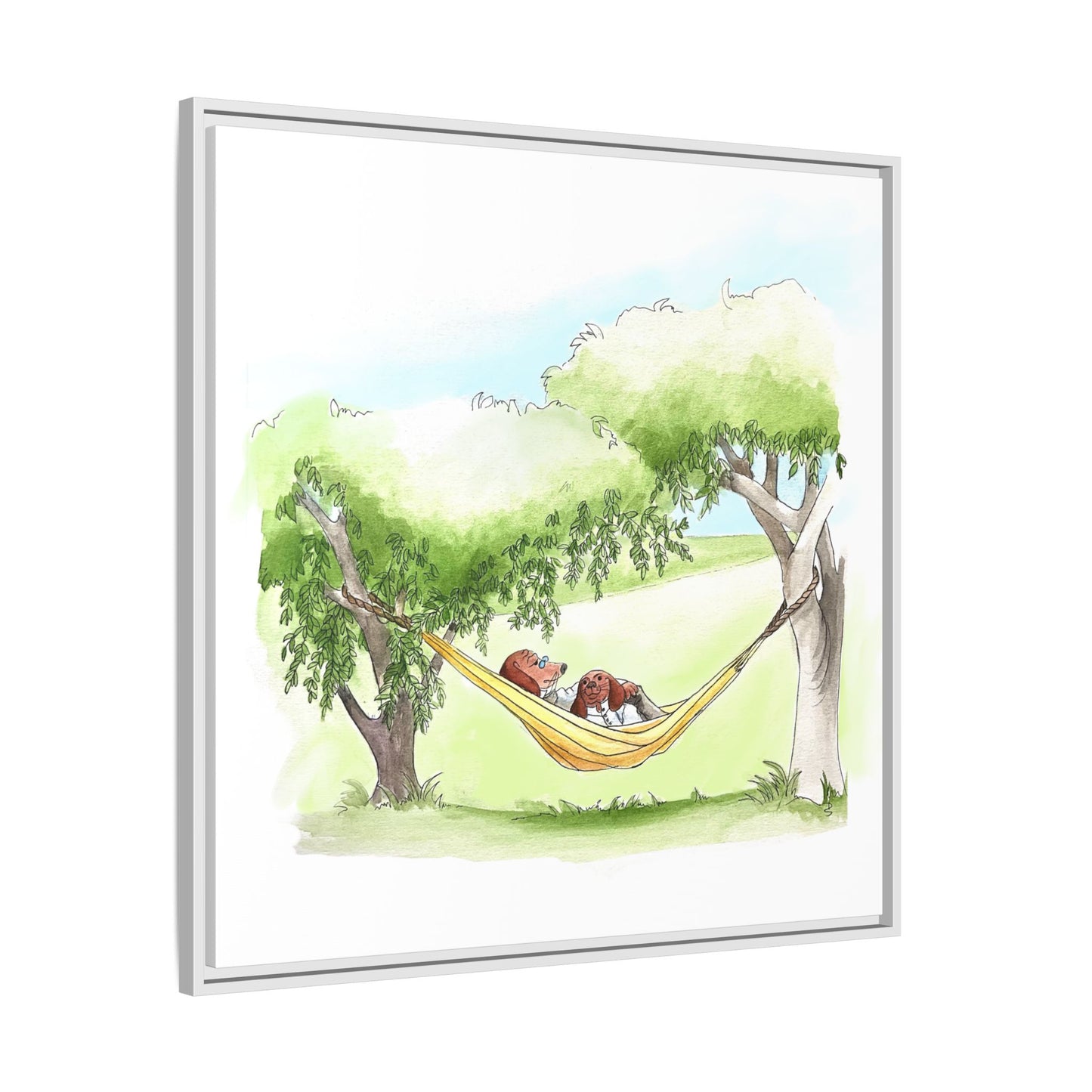 Dogi Fun Matte Canvas Framed