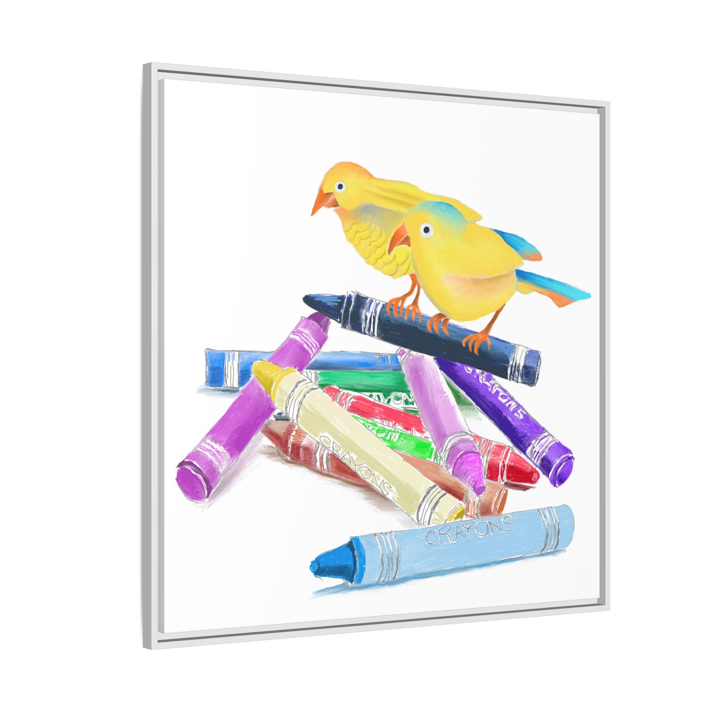 Jolly Birds Matte Canvas Framed