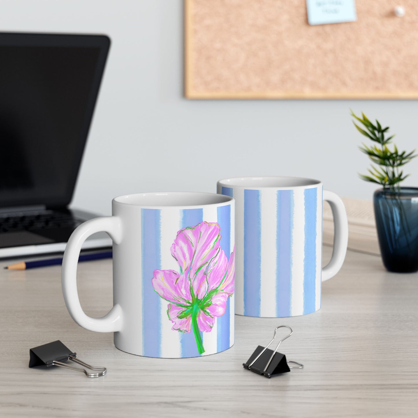 Dancing Tulips Mug Periwinkle Lilac